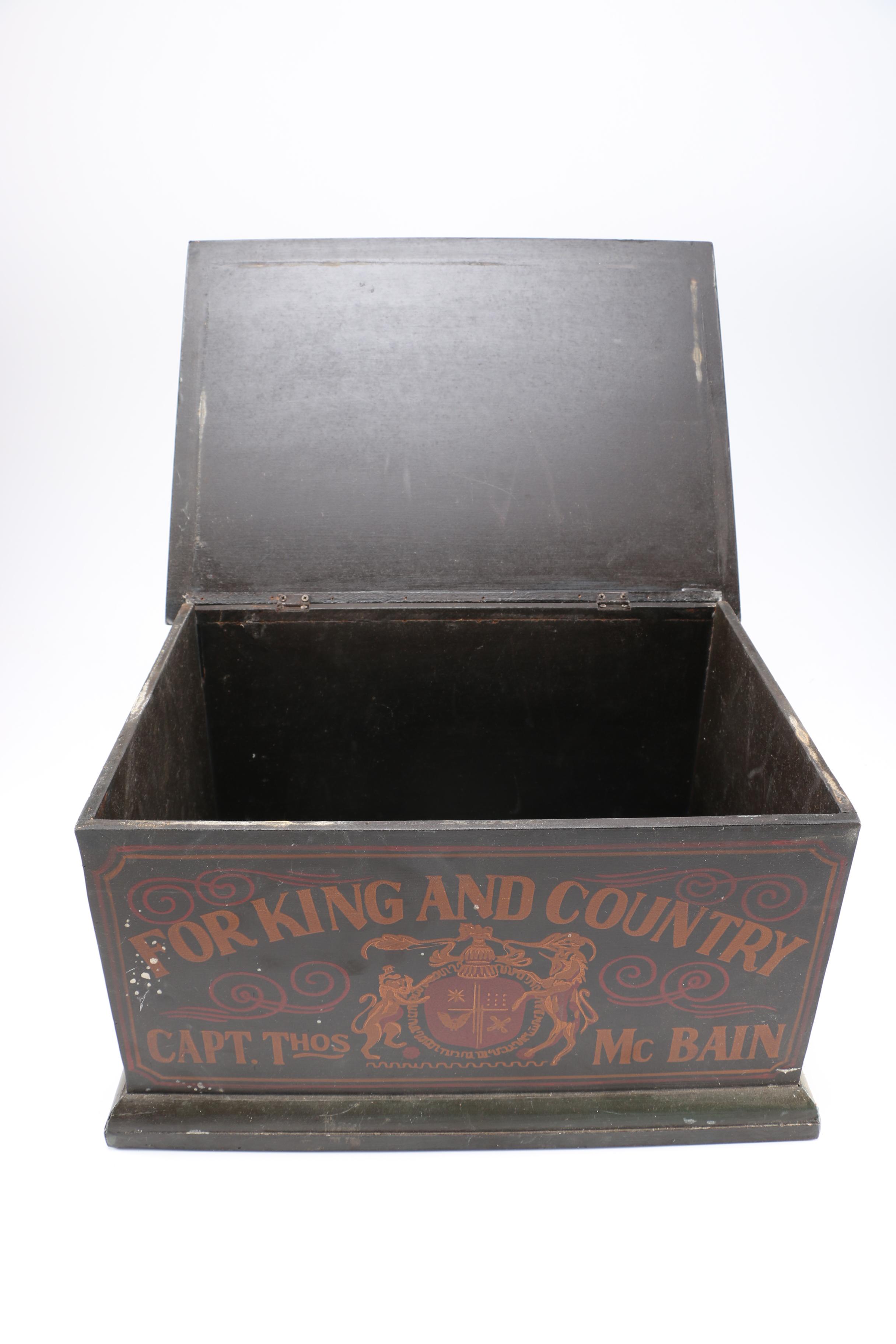 Wooden British Navy-Themed Chest