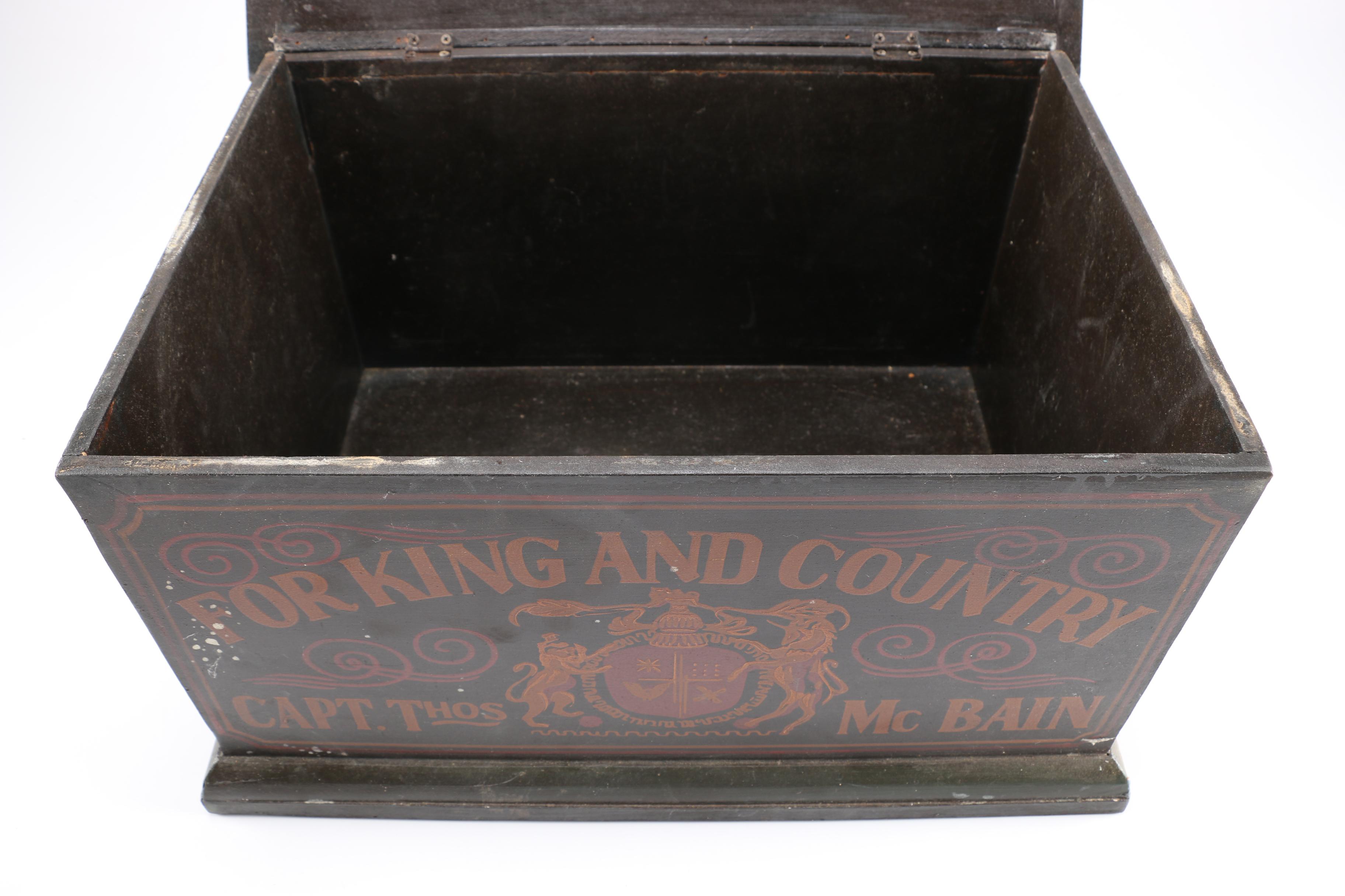 Wooden British Navy-Themed Chest