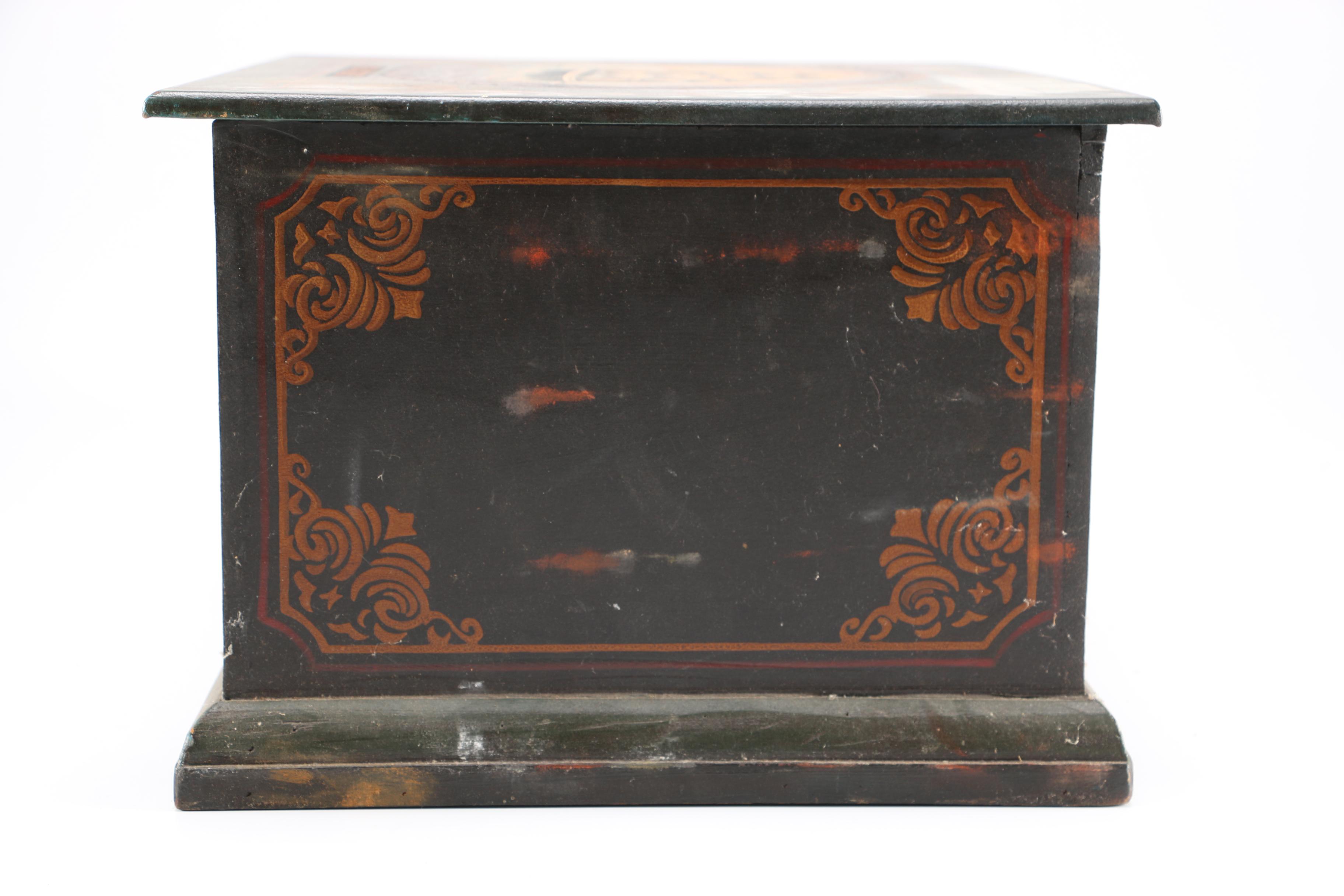 Wooden British Navy-Themed Chest