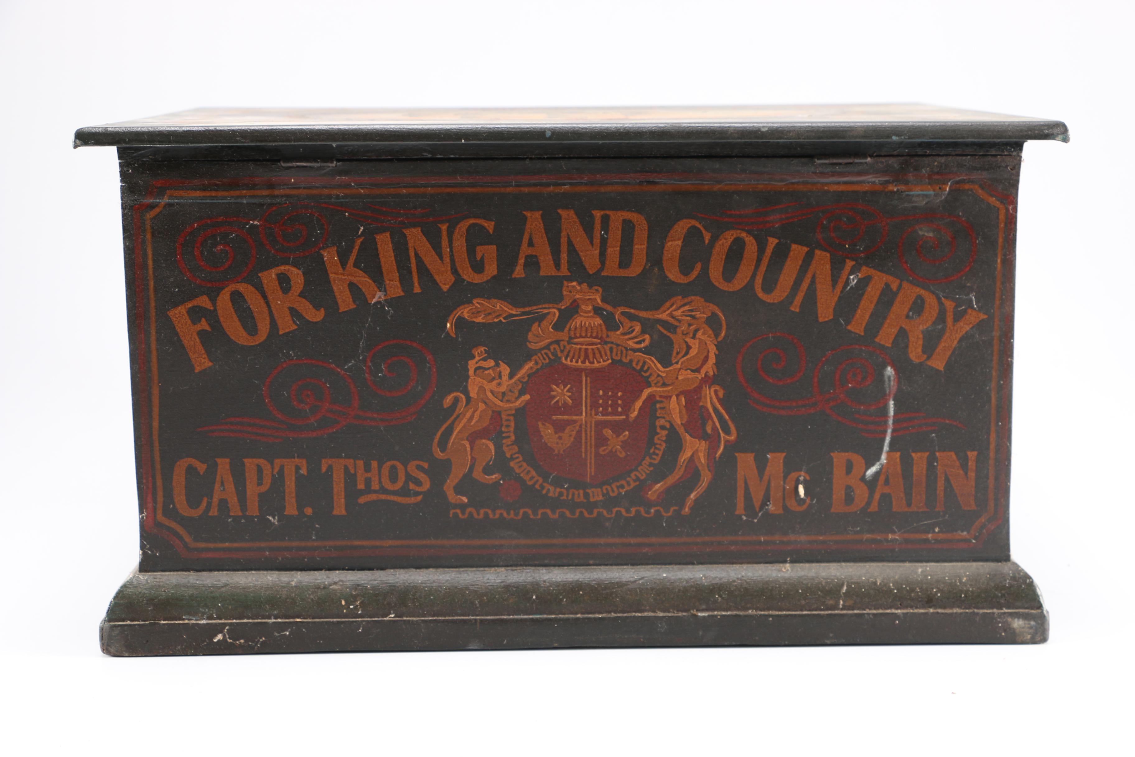 Wooden British Navy-Themed Chest