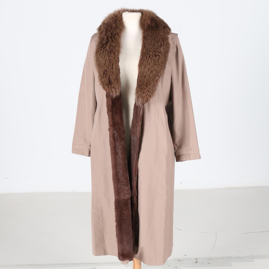 Fur Lined Trench Coat