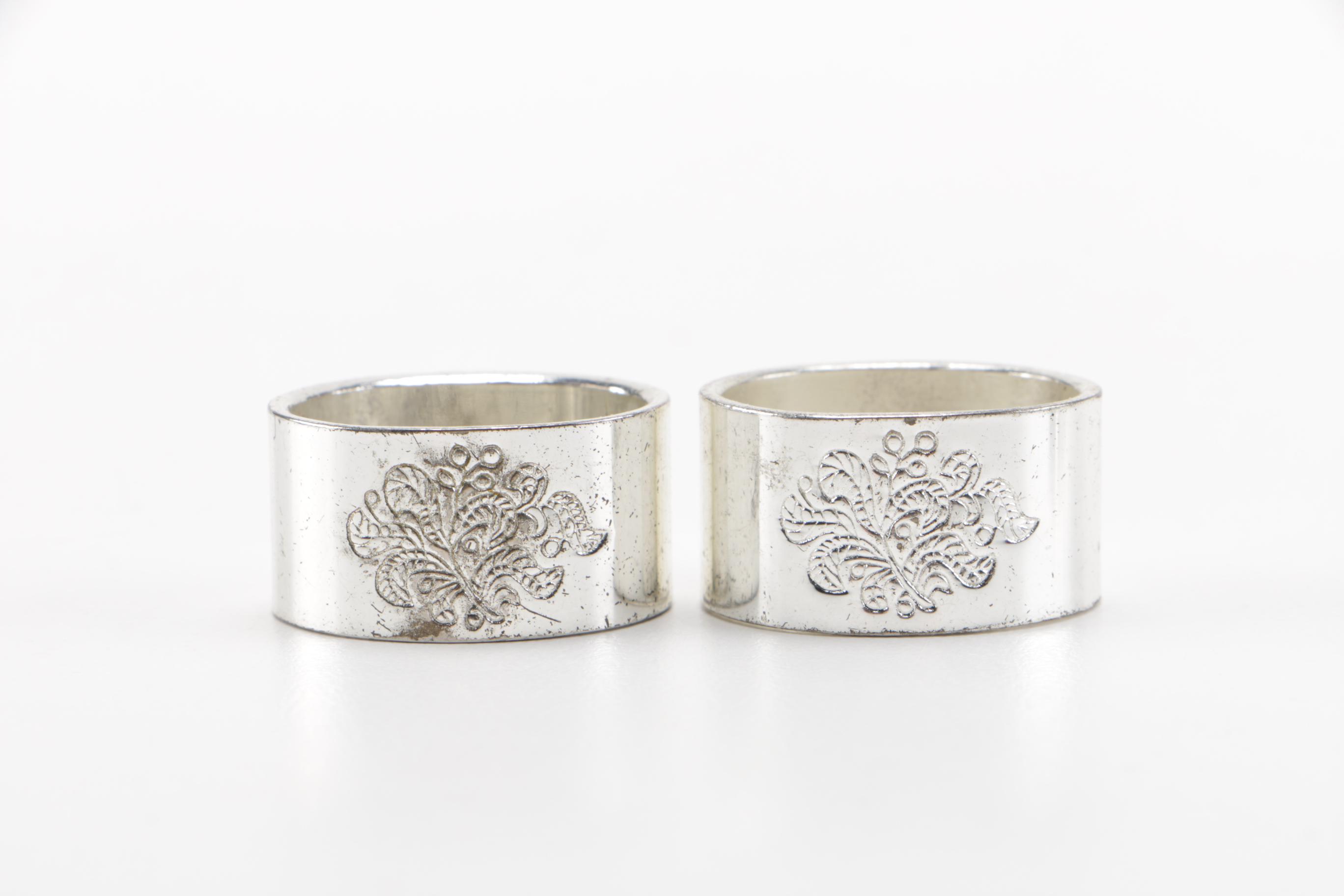 Chrome Plated Napkin Ring Set