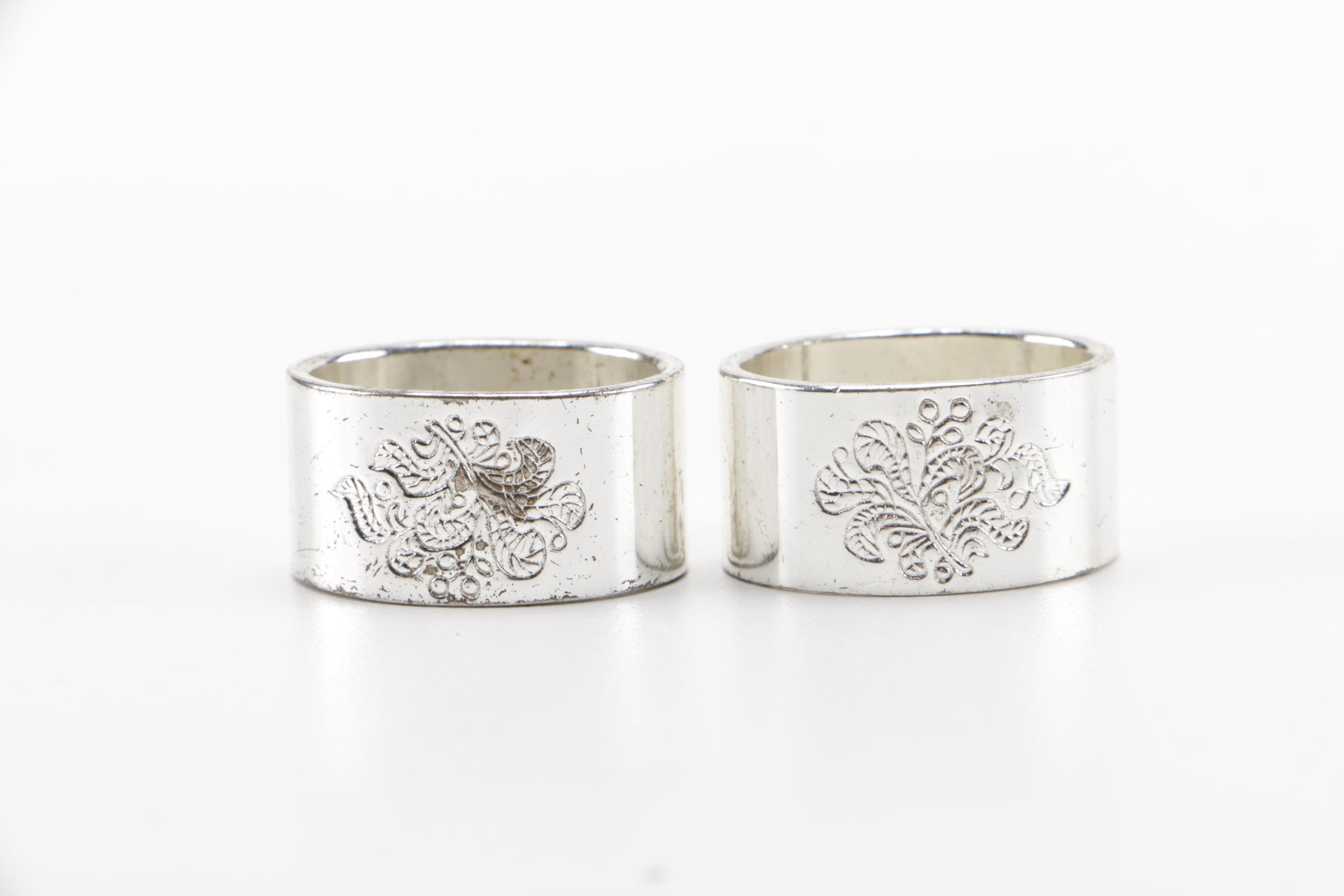 Chrome Plated Napkin Ring Set