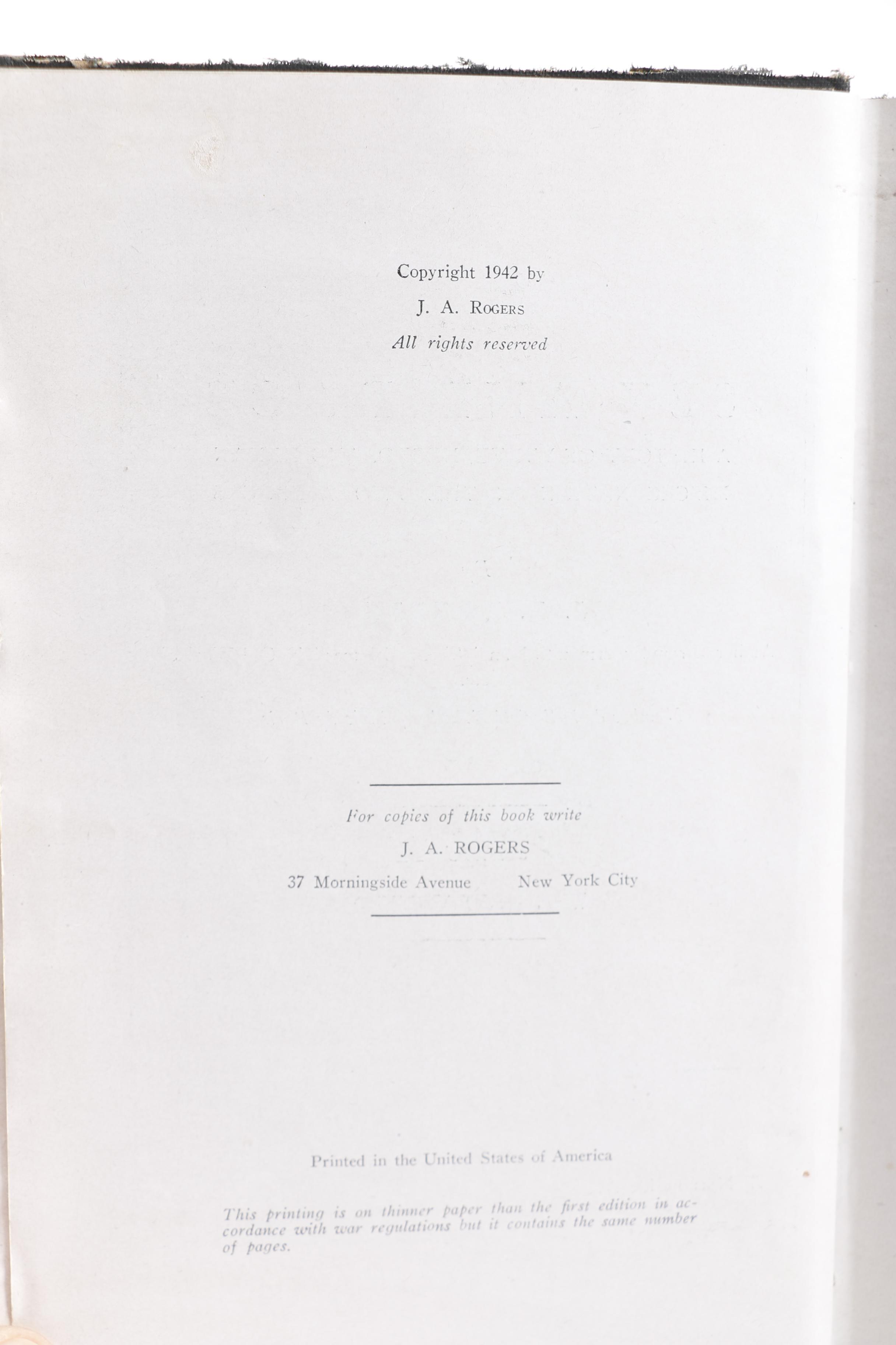 1948 Volume II of "Sex and Race" by J. A. Rogers