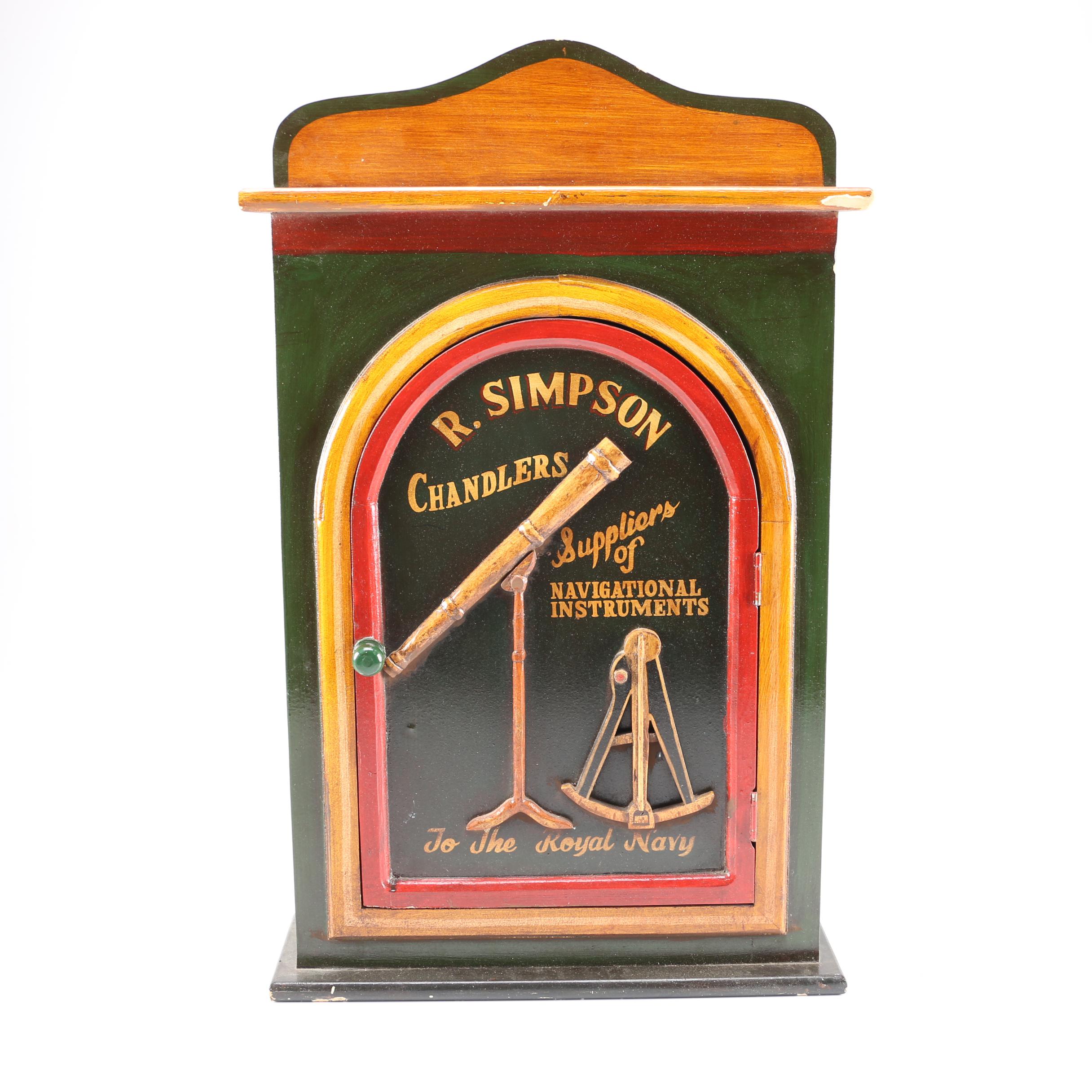 Wooden Royal Navy Medicine Cabinet