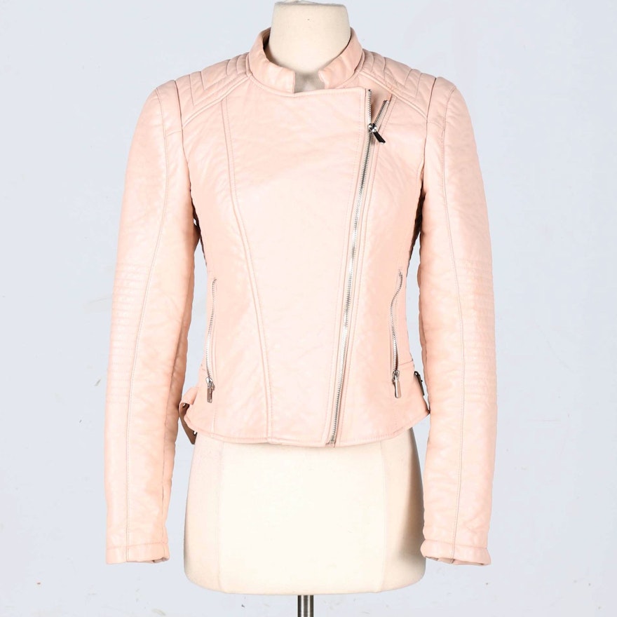 Woman's Pink Leather Jacket
