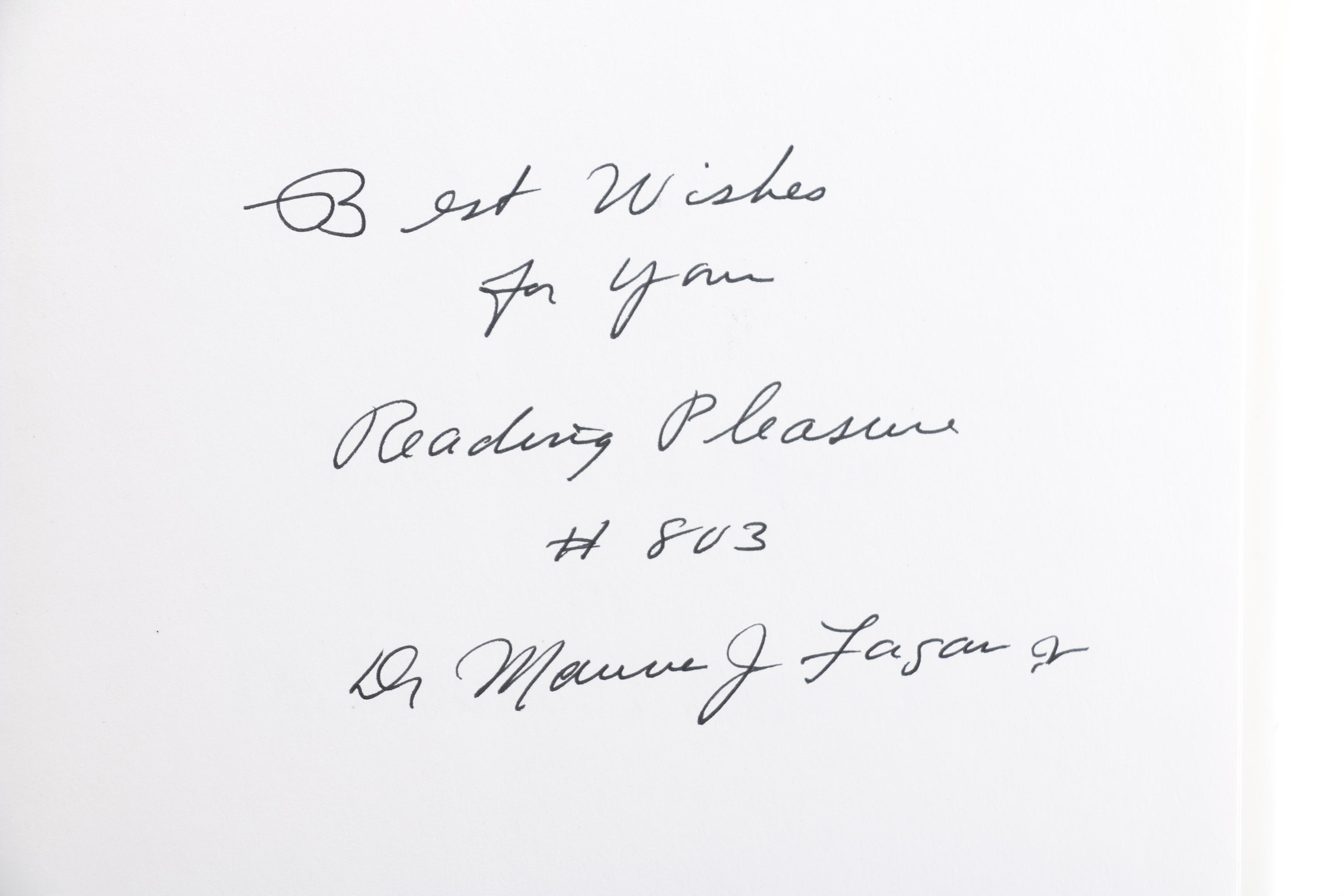 Signed First Printing Maurice J. Fagan "The Isle Of Hope"