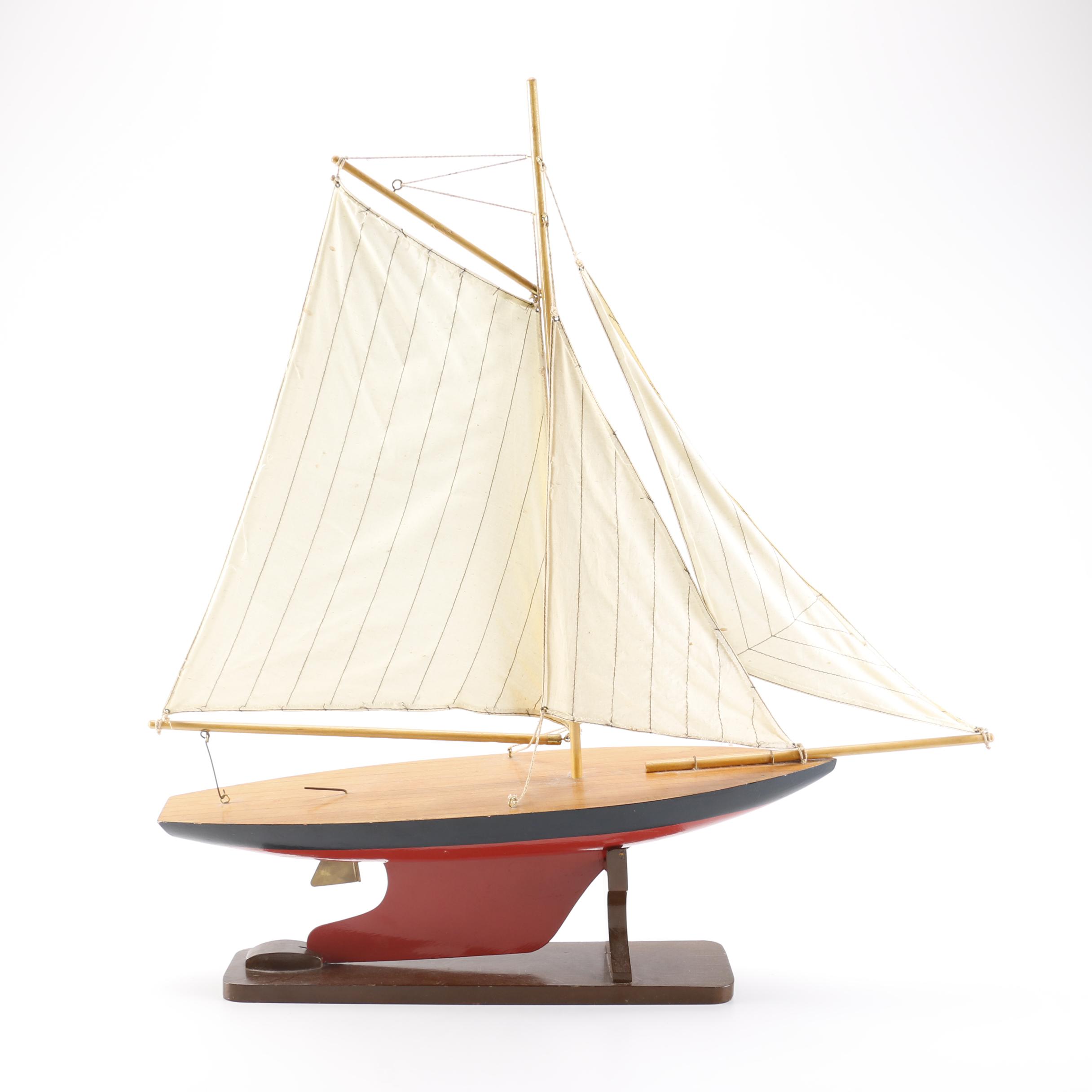 Wooden Model Sailboat