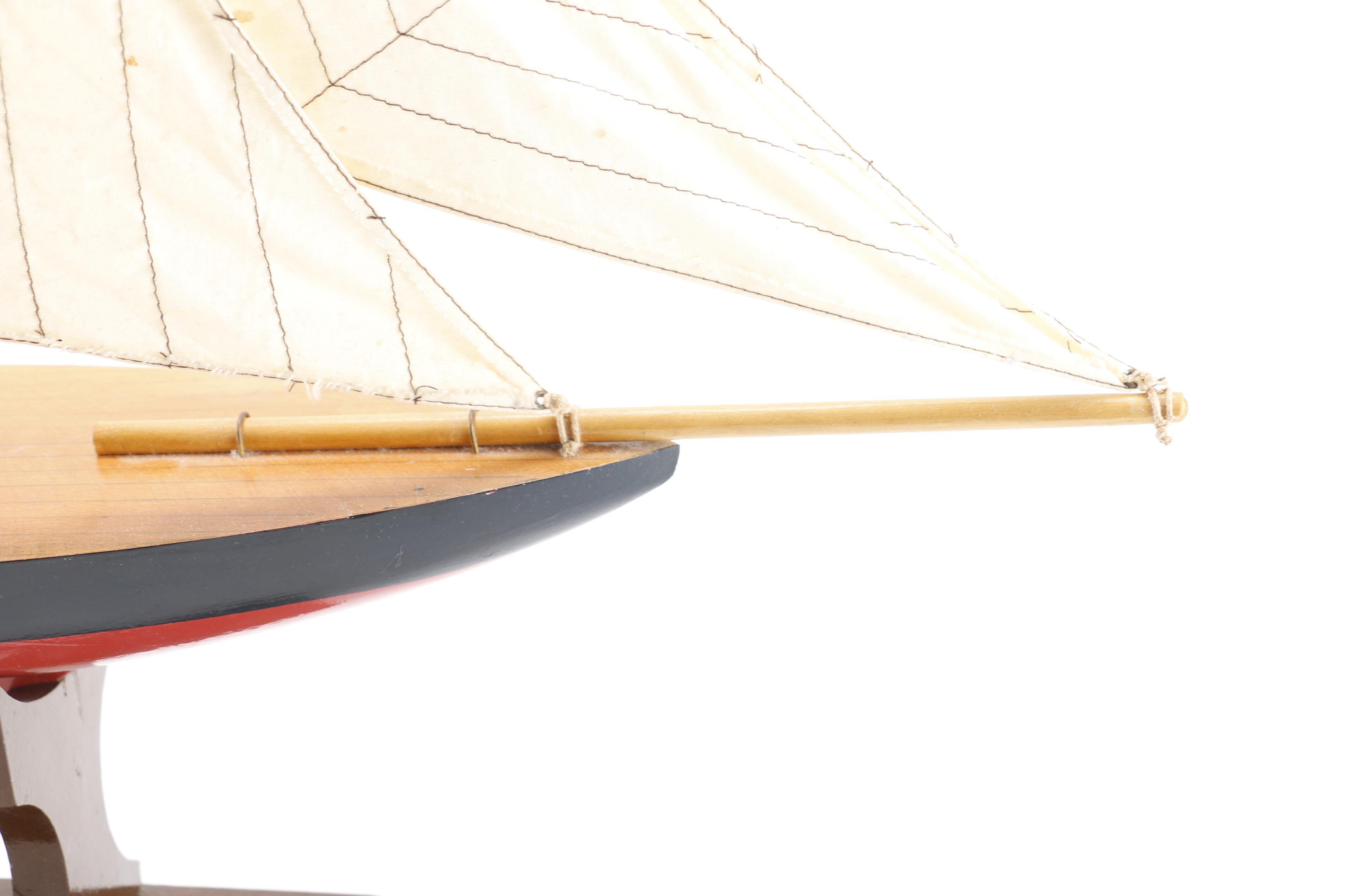 Wooden Model Sailboat