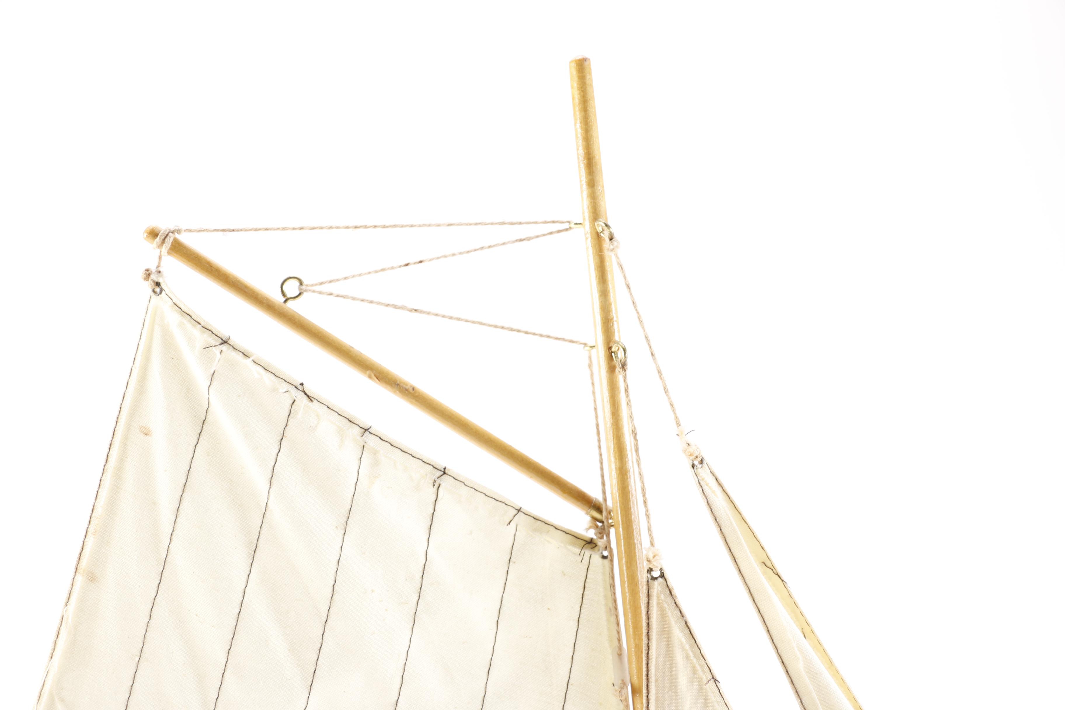 Wooden Model Sailboat