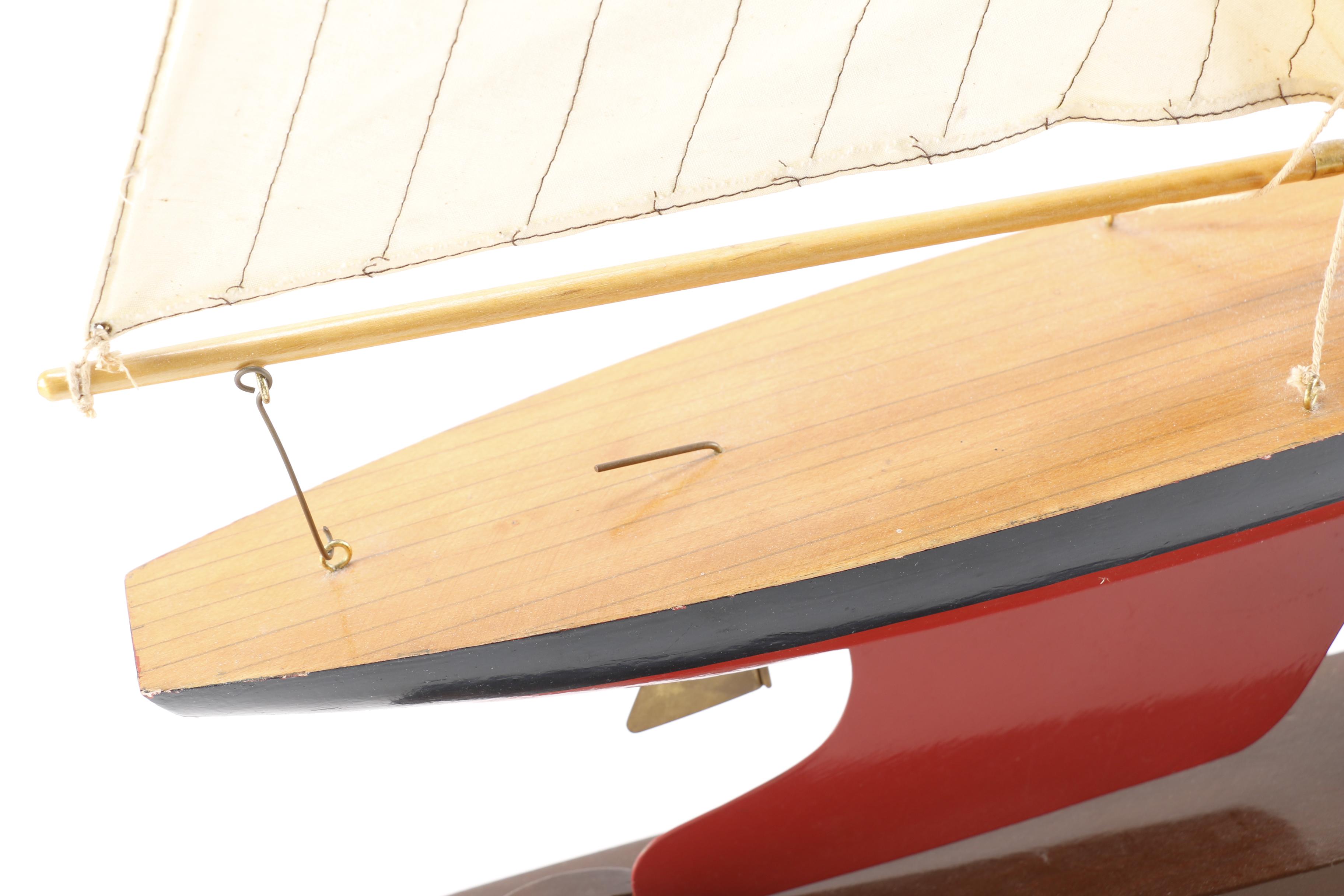 Wooden Model Sailboat