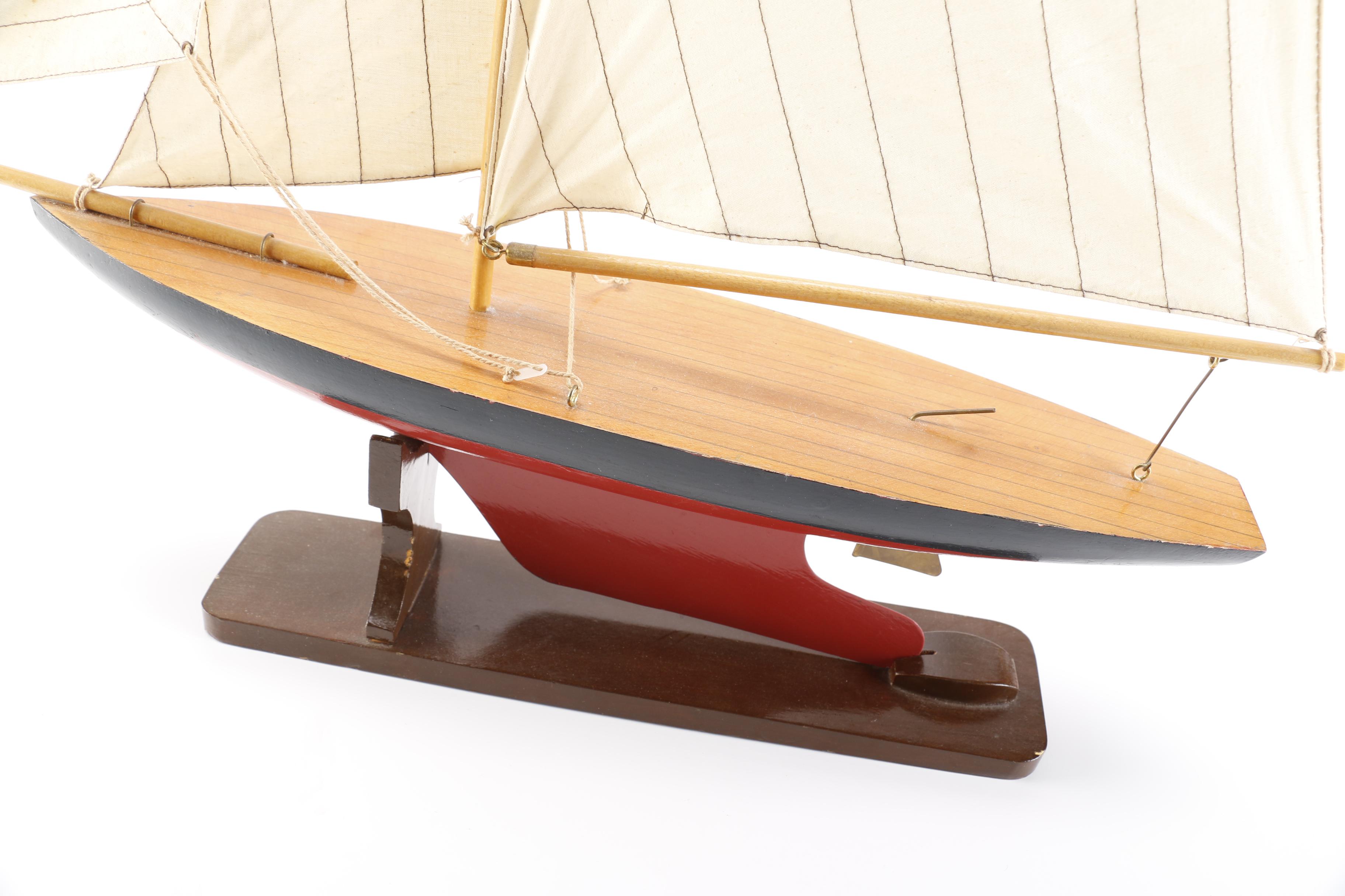 Wooden Model Sailboat