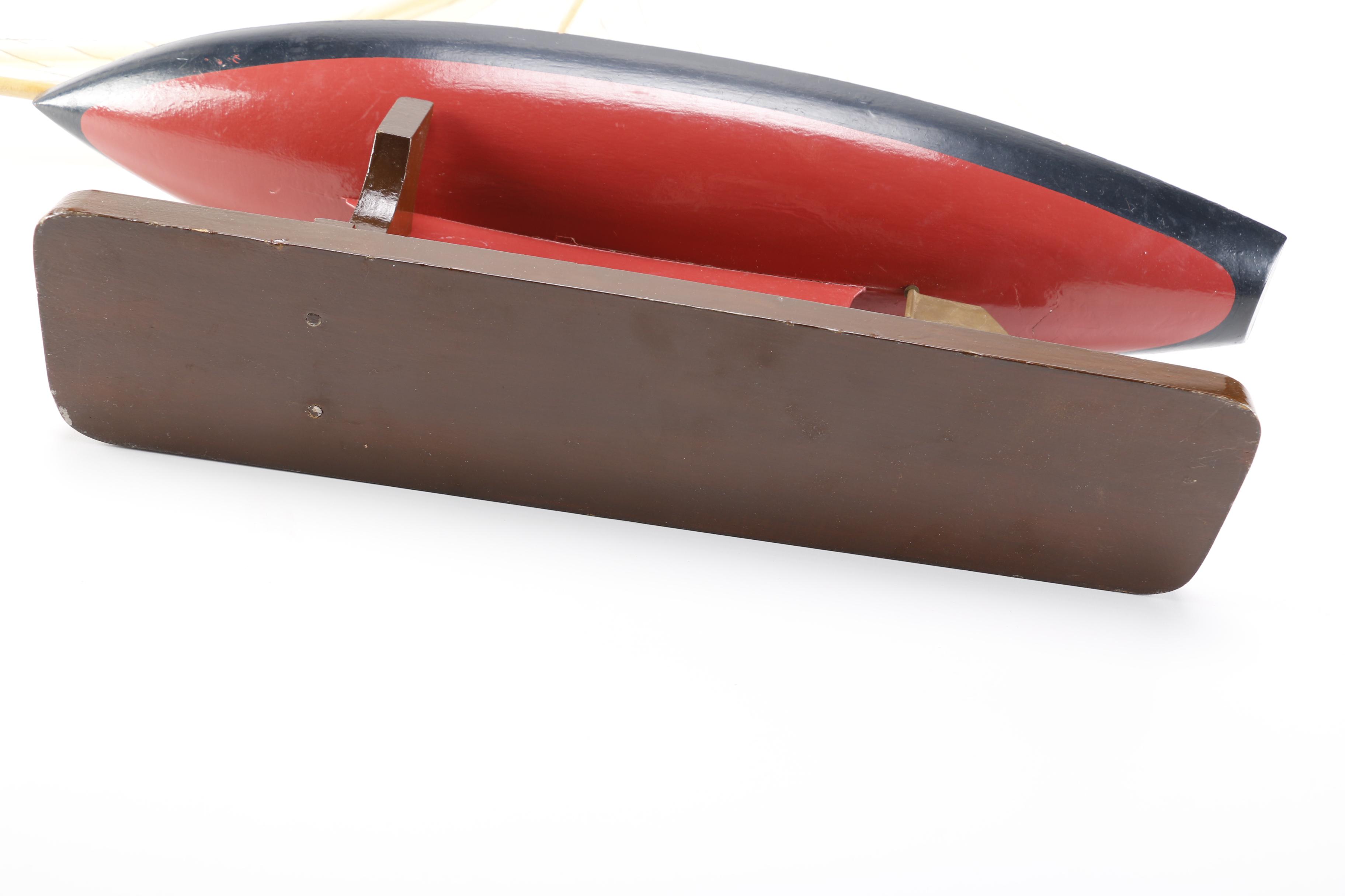 Wooden Model Sailboat