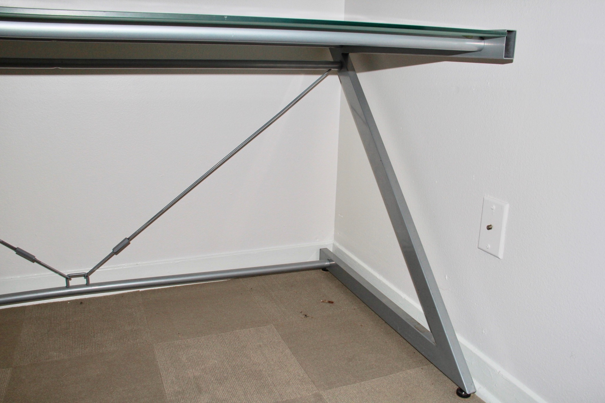 Contemporary Frosted Glass Desk