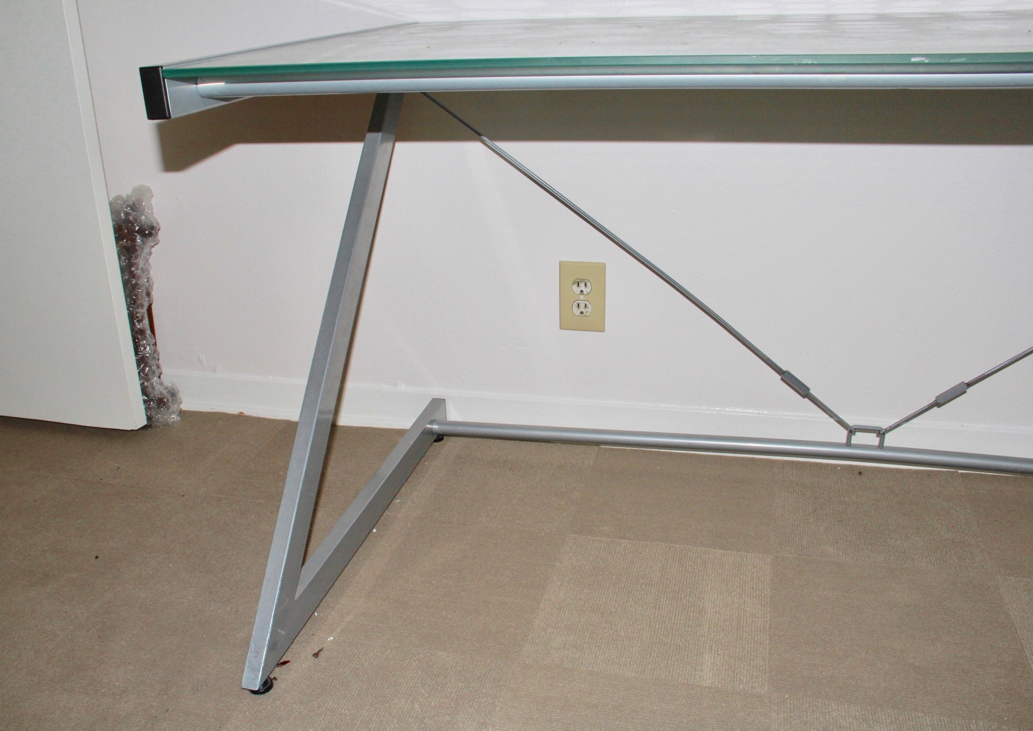 Contemporary Frosted Glass Desk