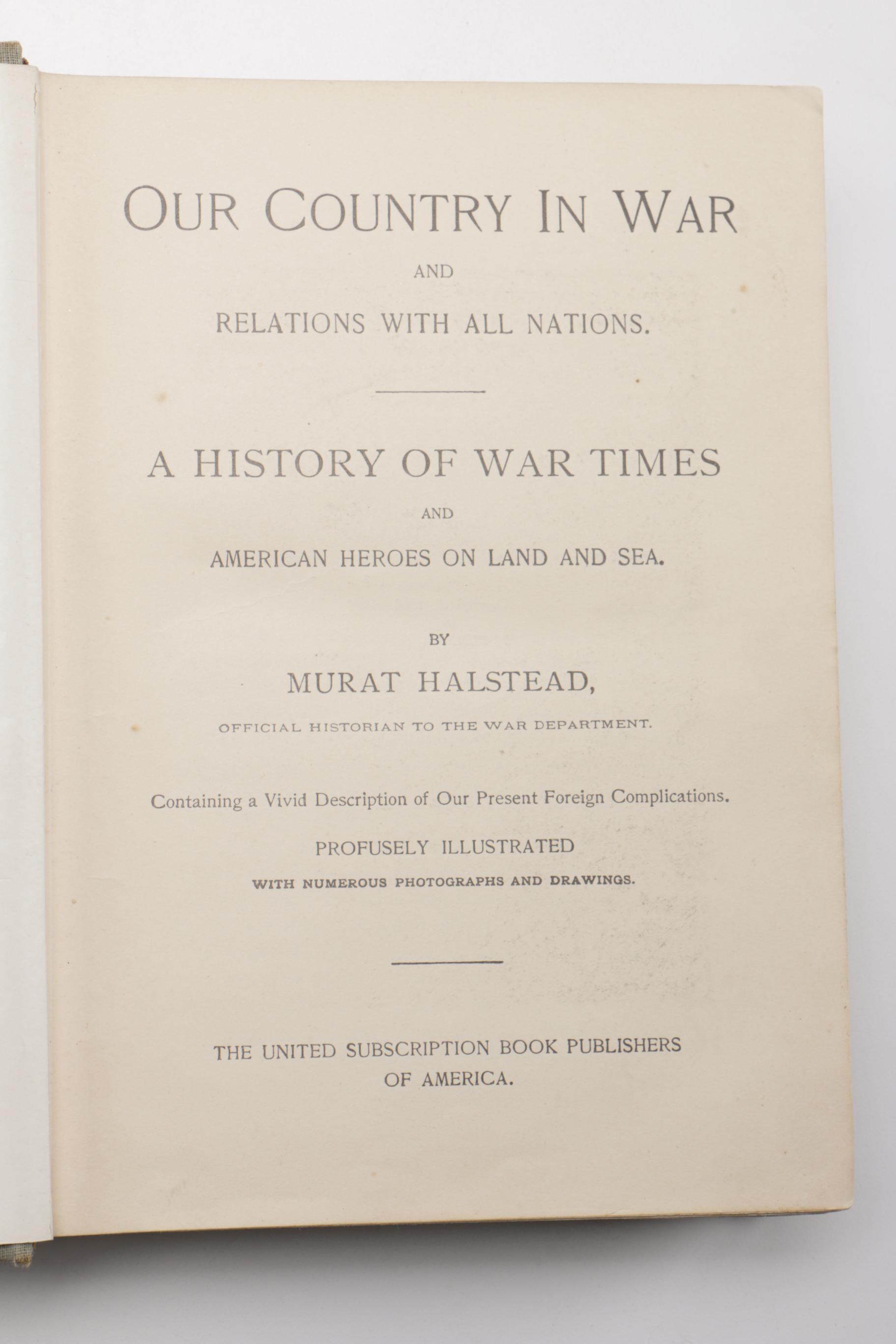 1898 "Our Country in War and Our Foreign Relations"