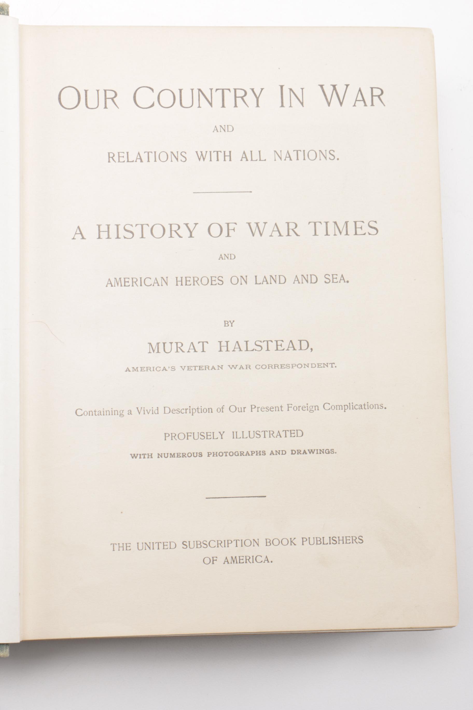 1898 "Our Country in War and Our Foreign Relations"