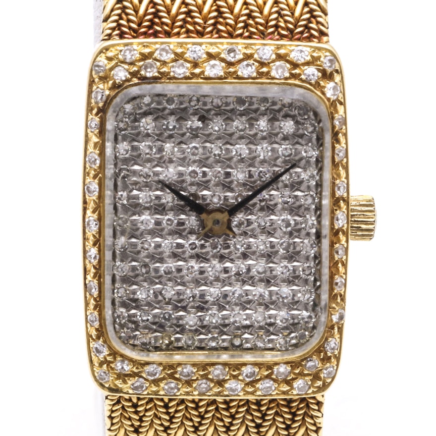 18K Yellow Gold and Diamond Universal Genève Watch