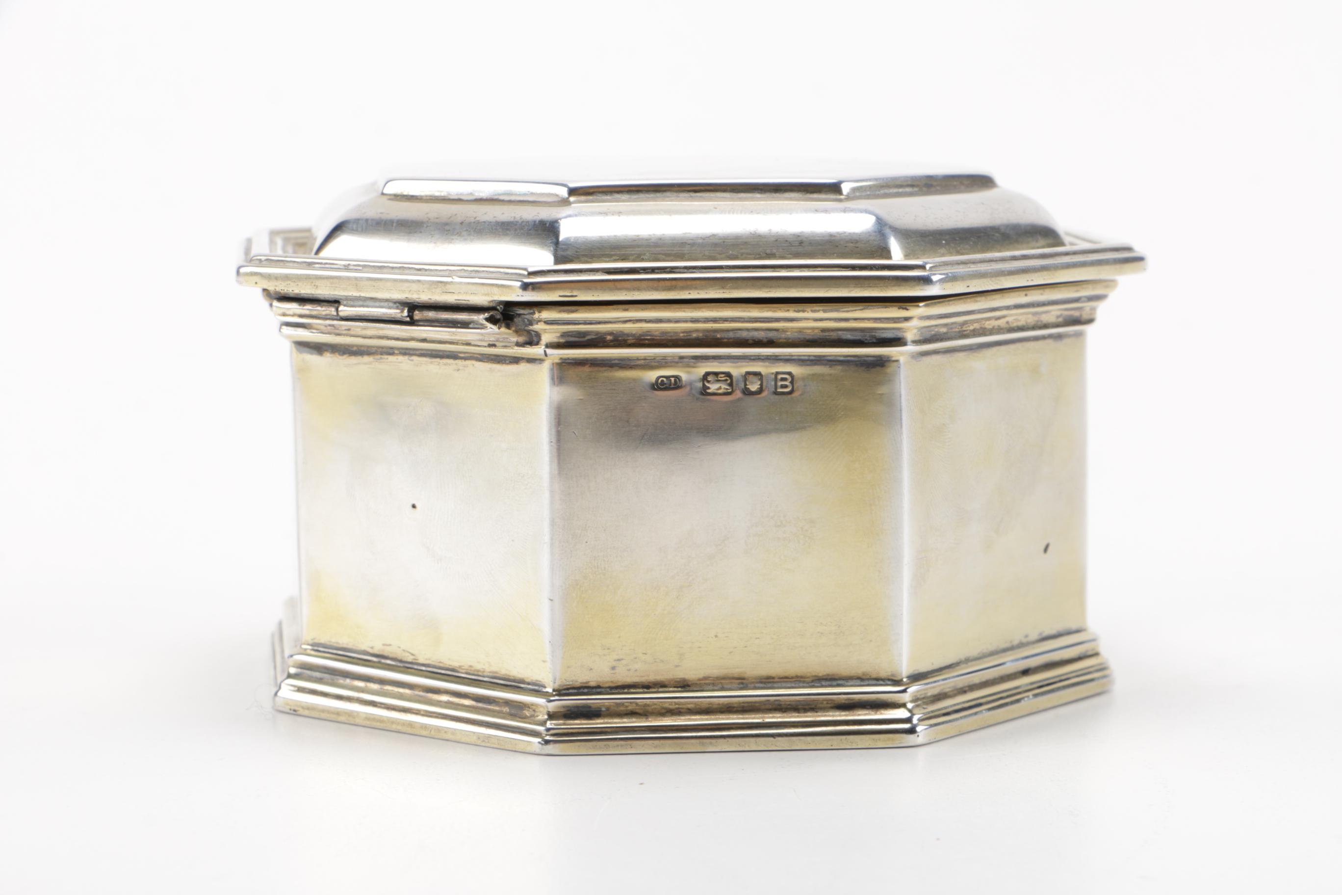 1937 London Sterling Silver Perfume Box