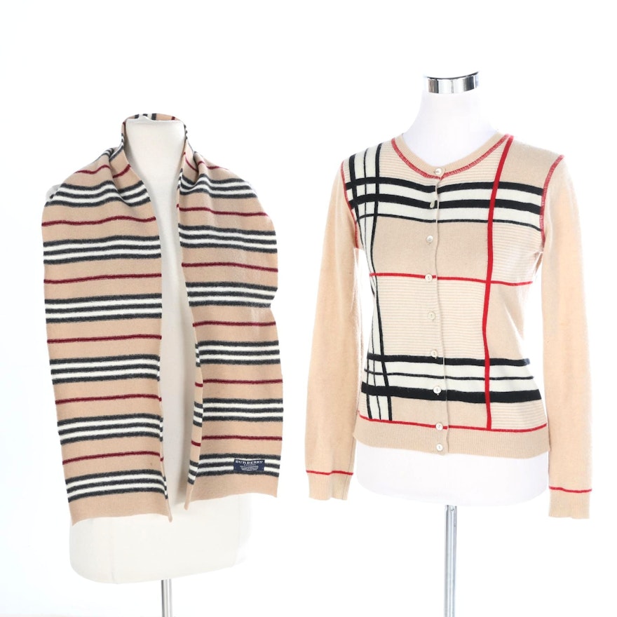 Burberry London Cardigan and Scarf