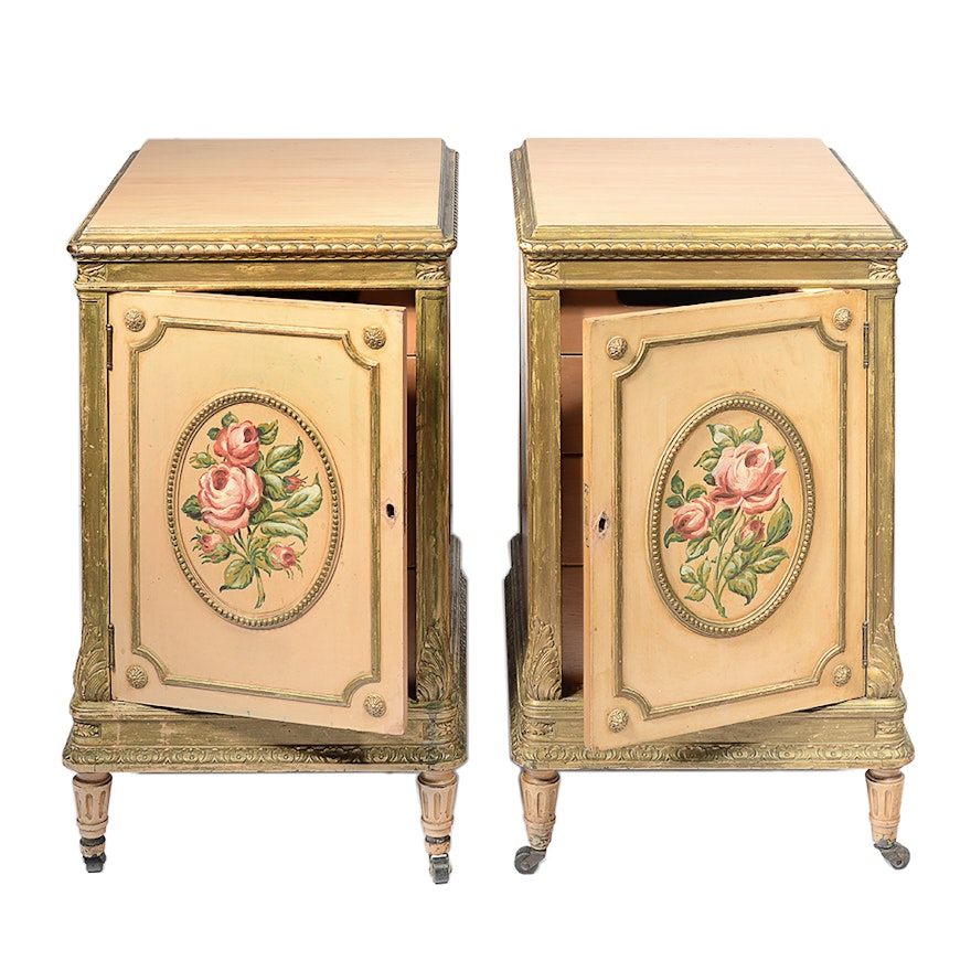 Circa 1930's Louis XVI Style Nightstands by Berkey & Gay