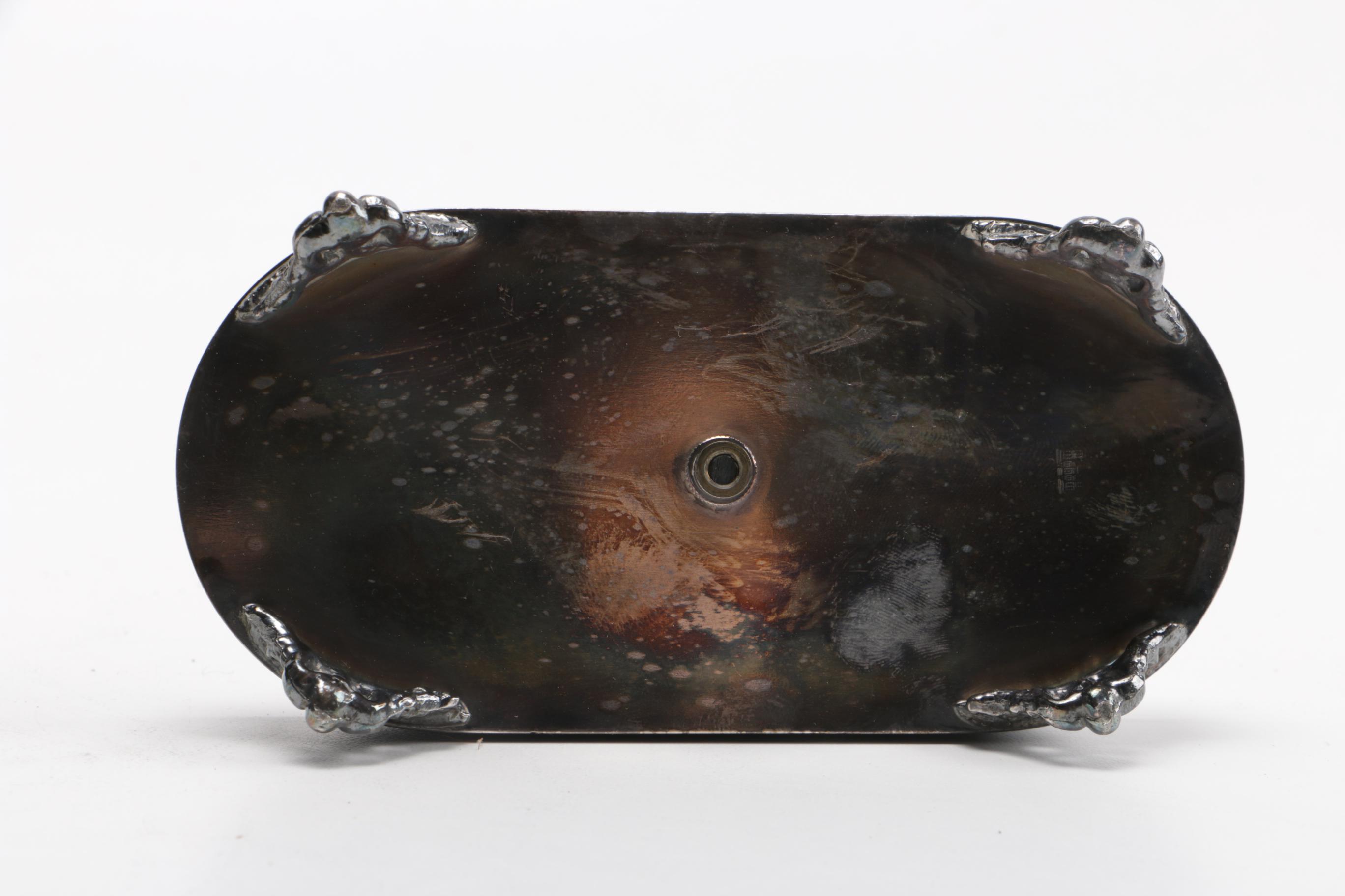 Cruet Set with Silver-Plated Stand