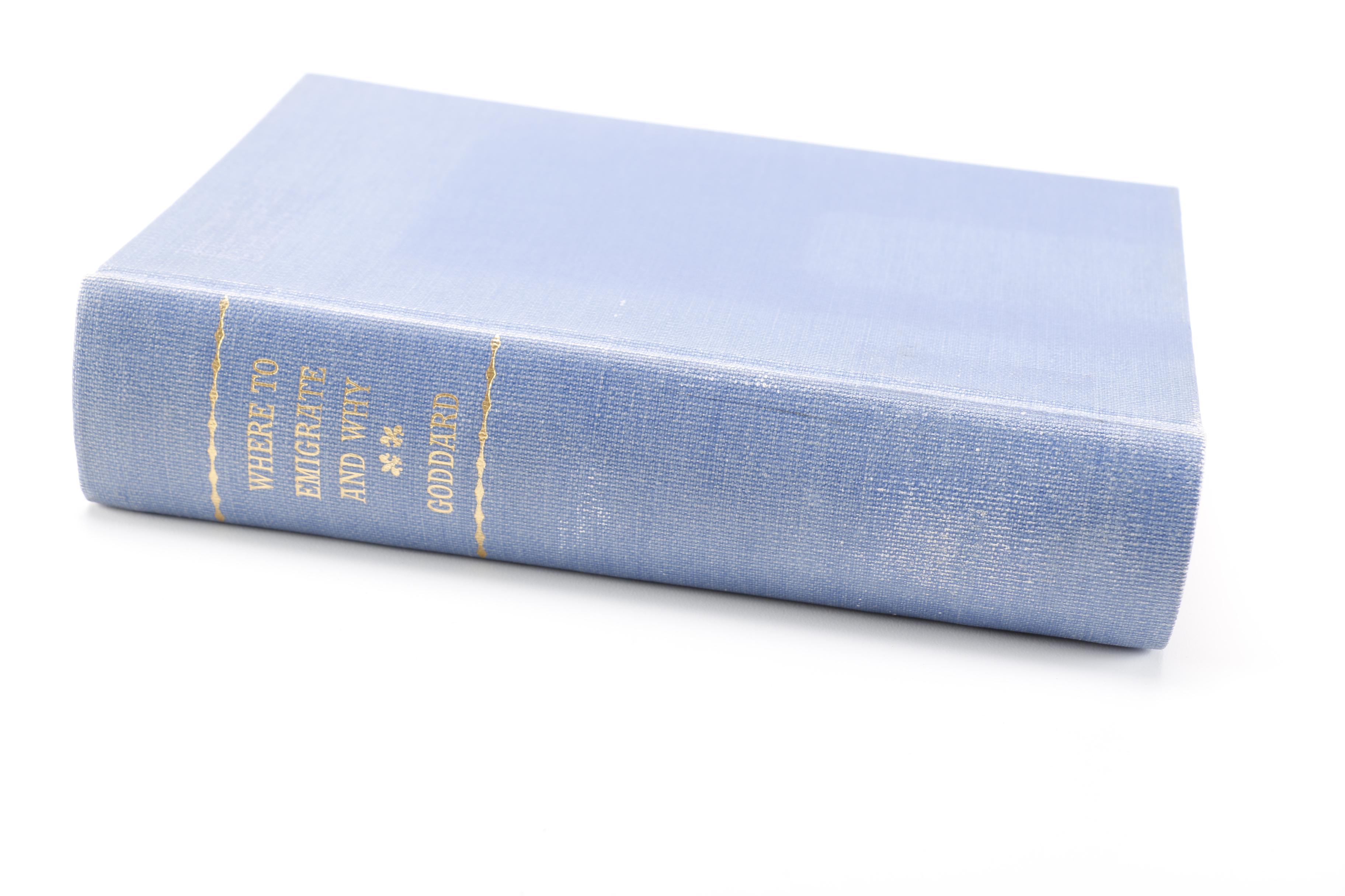 1869 "Where to Emigrate and Why" by Frederick Goddard