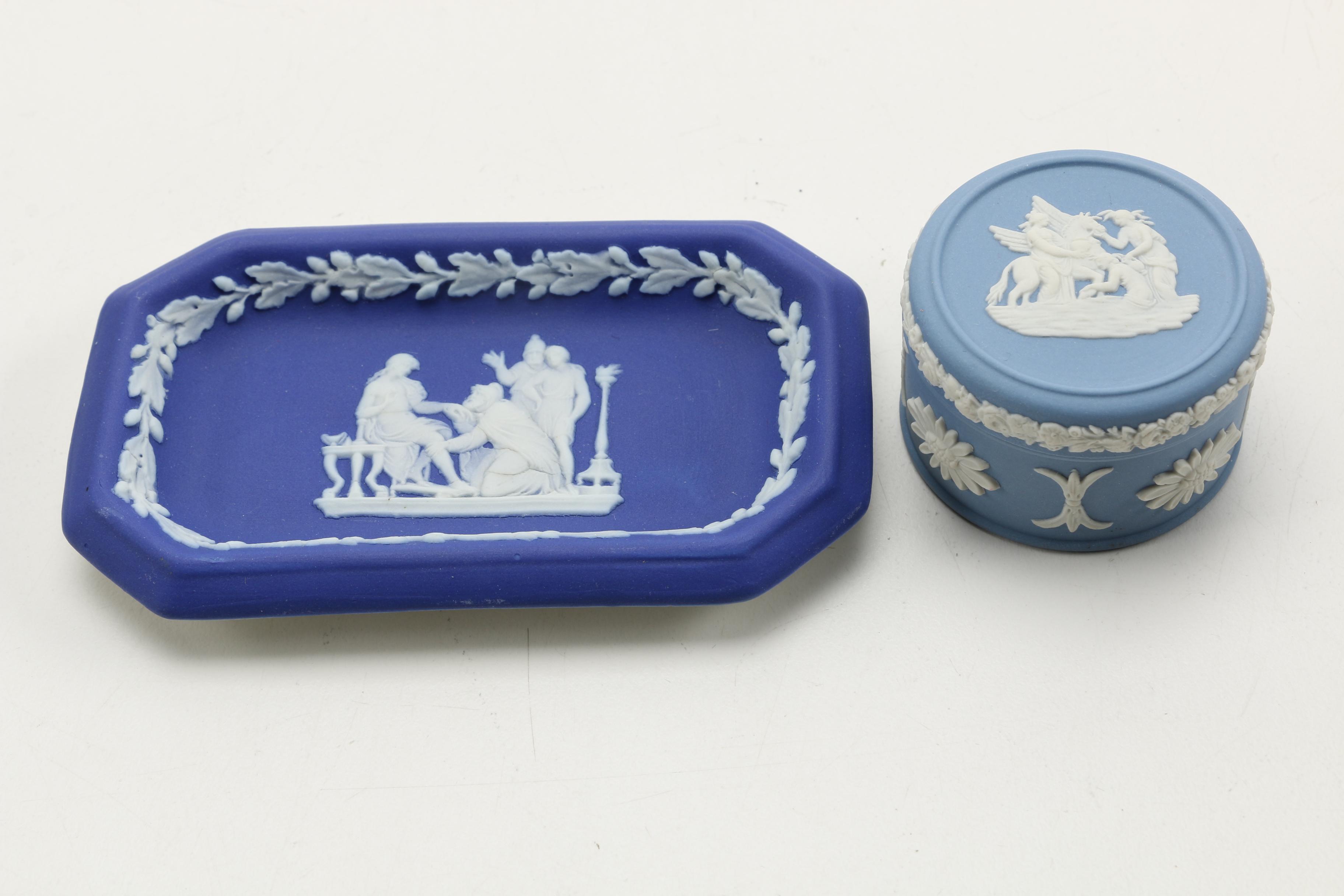 Wedgwood Jasperware in Dark Blue and Wedgwood Blue