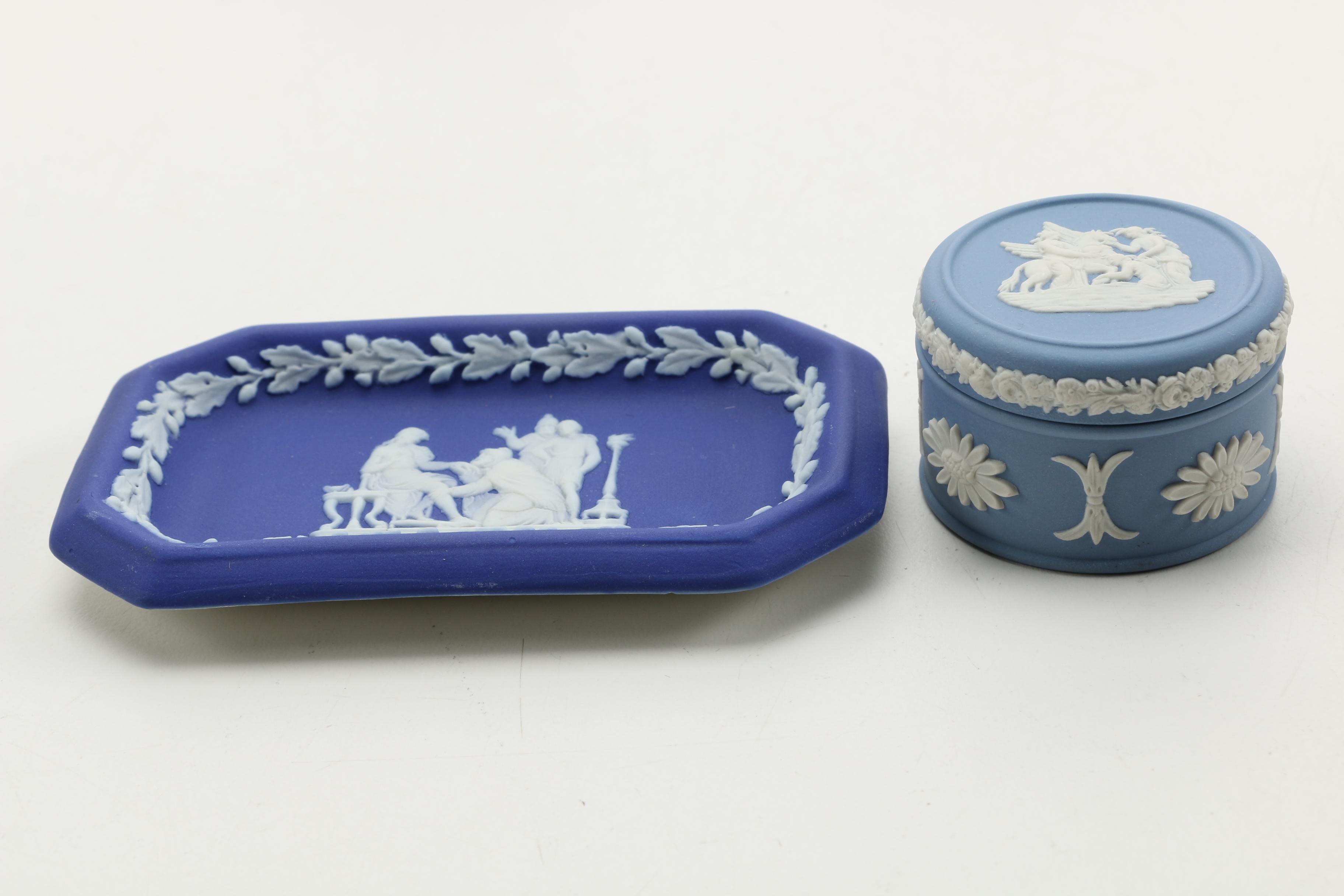 Wedgwood Jasperware in Dark Blue and Wedgwood Blue