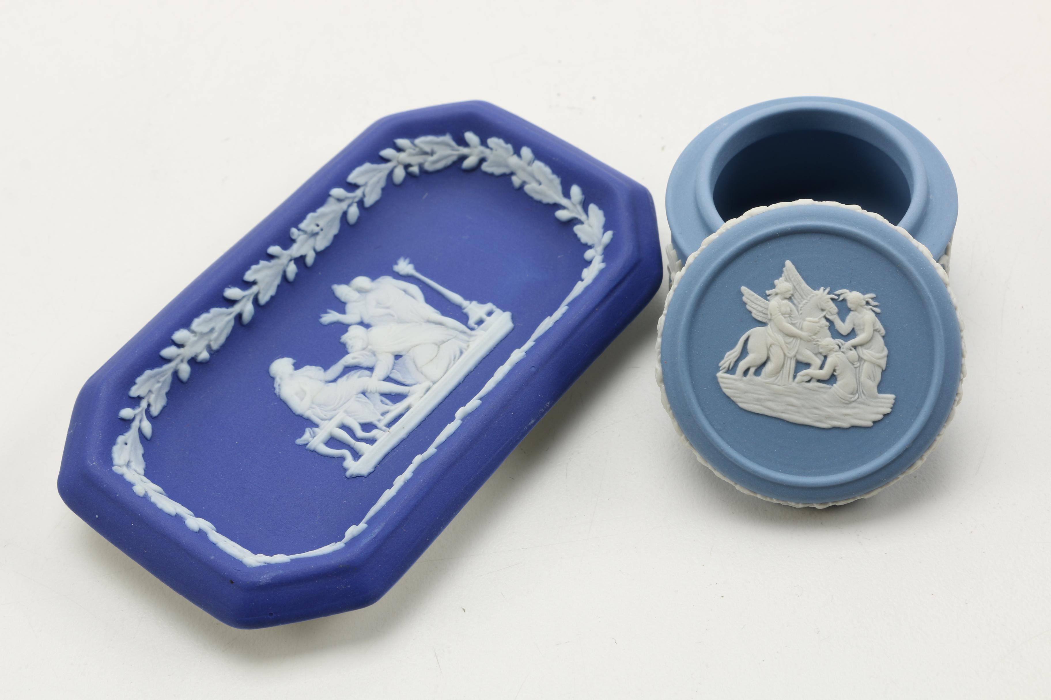 Wedgwood Jasperware in Dark Blue and Wedgwood Blue