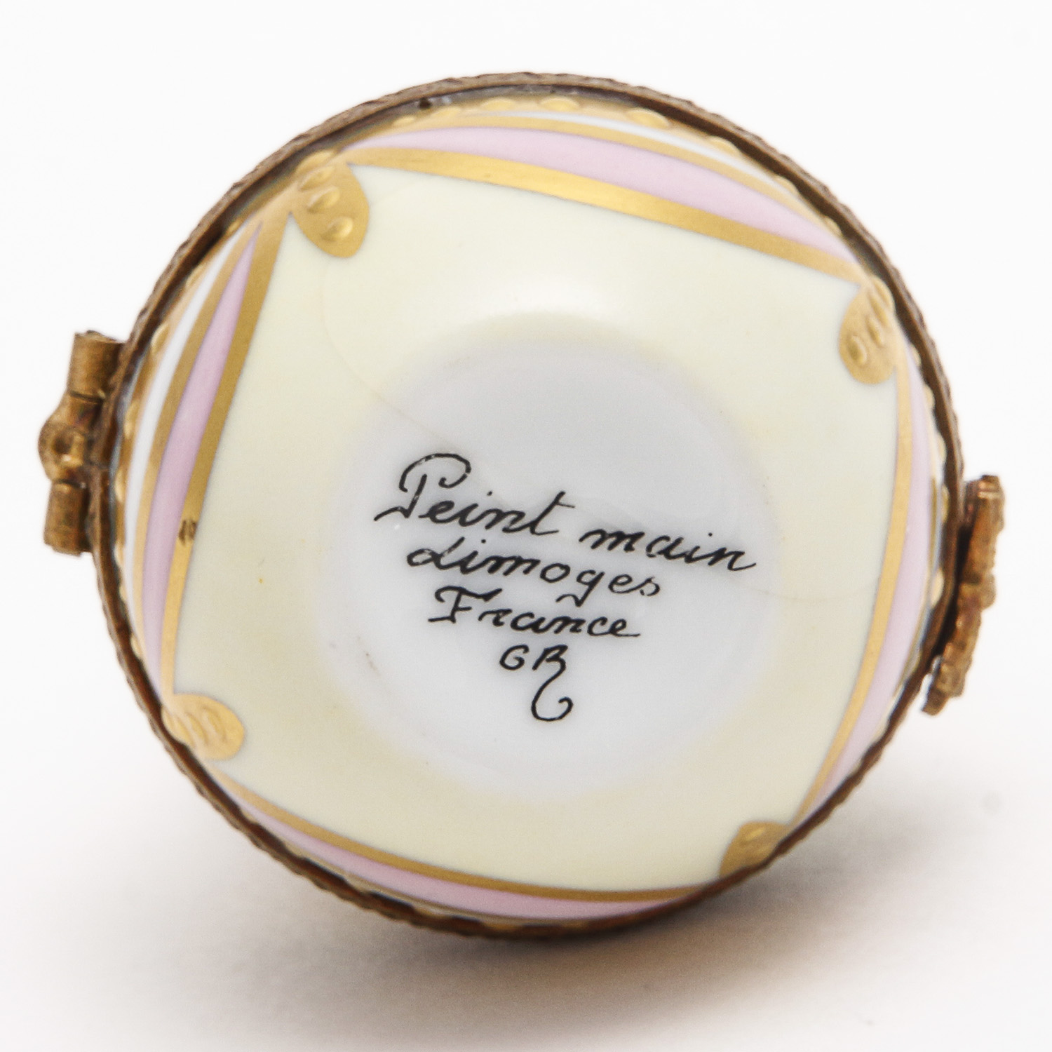 Limoges Egg Perfume Box with Empty Perfume Bottle