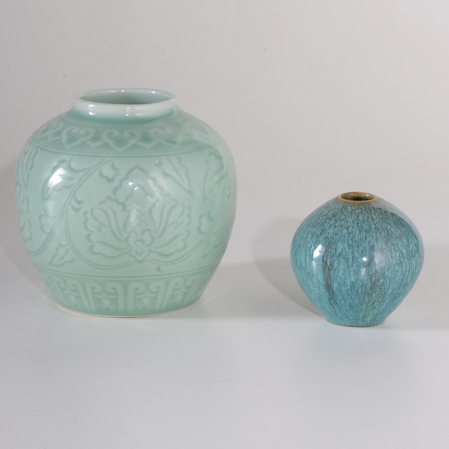 Chinese Celadon and Stoneware Vases