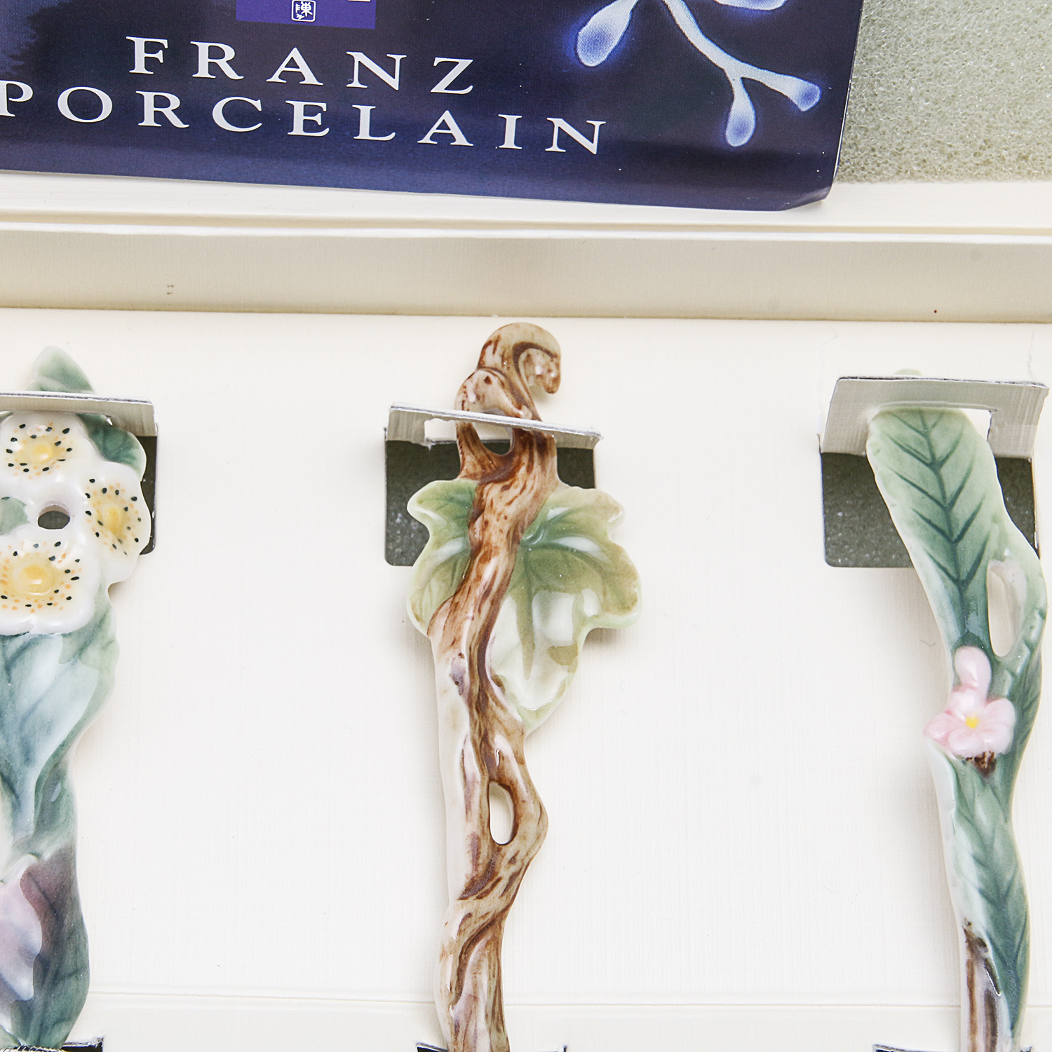 Set of Four Franz Porcelain Fruit Spoons