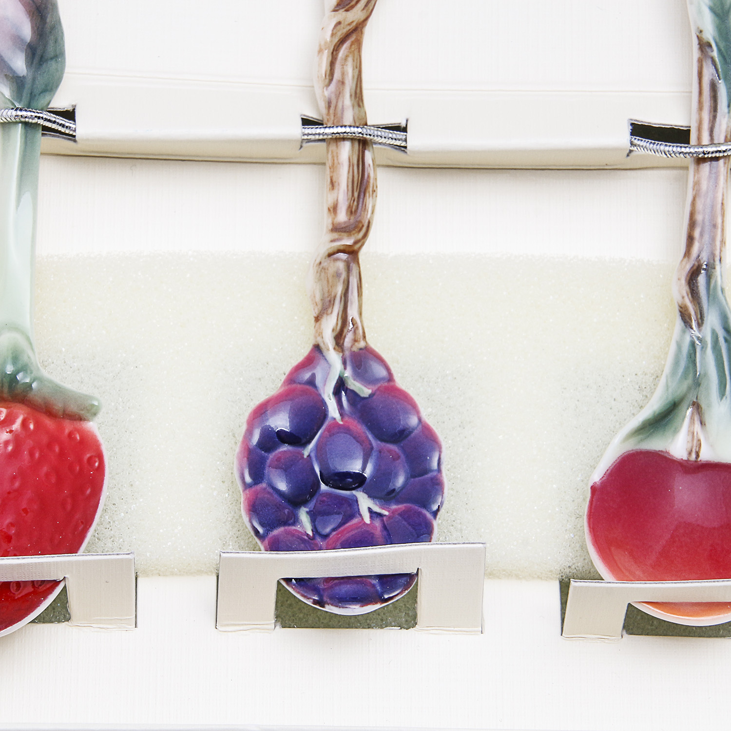 Set of Four Franz Porcelain Fruit Spoons