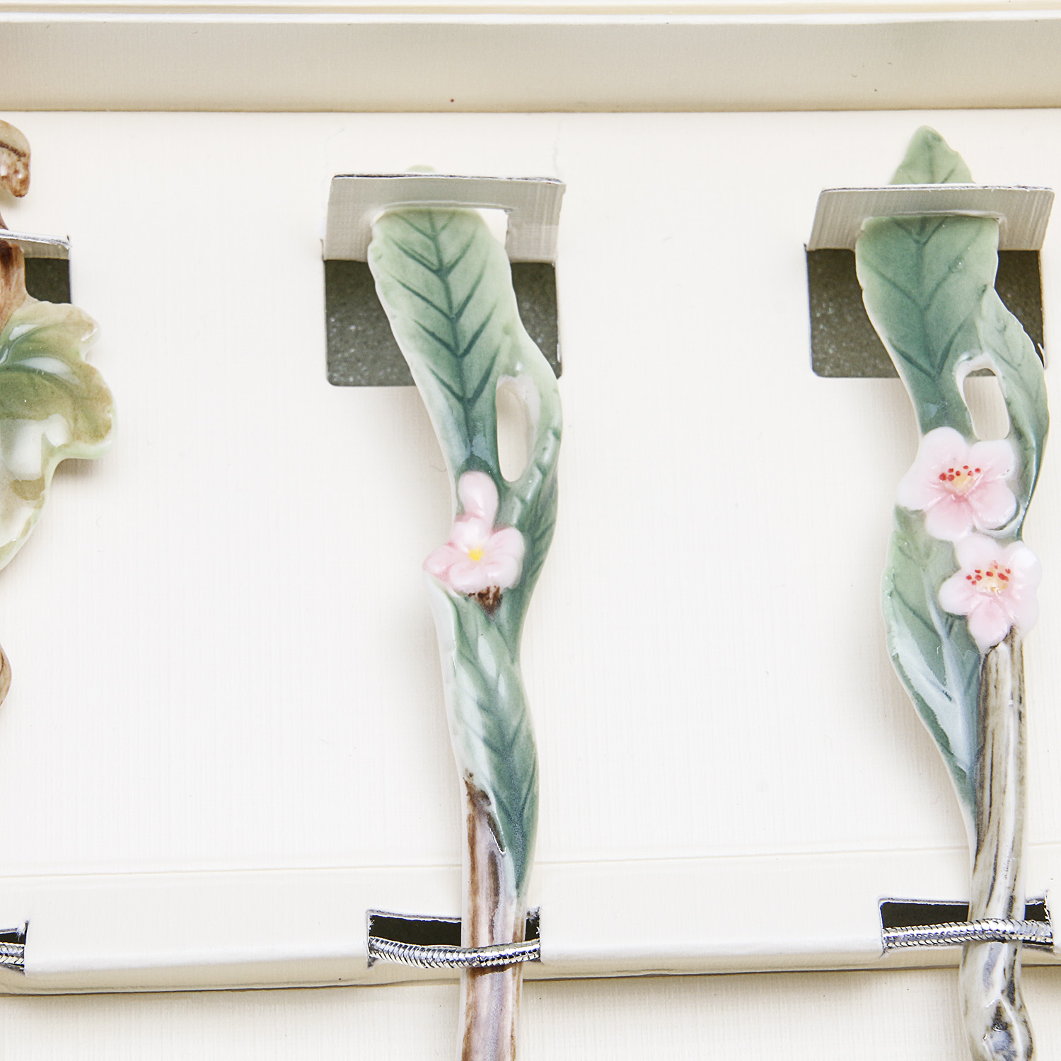 Set of Four Franz Porcelain Fruit Spoons