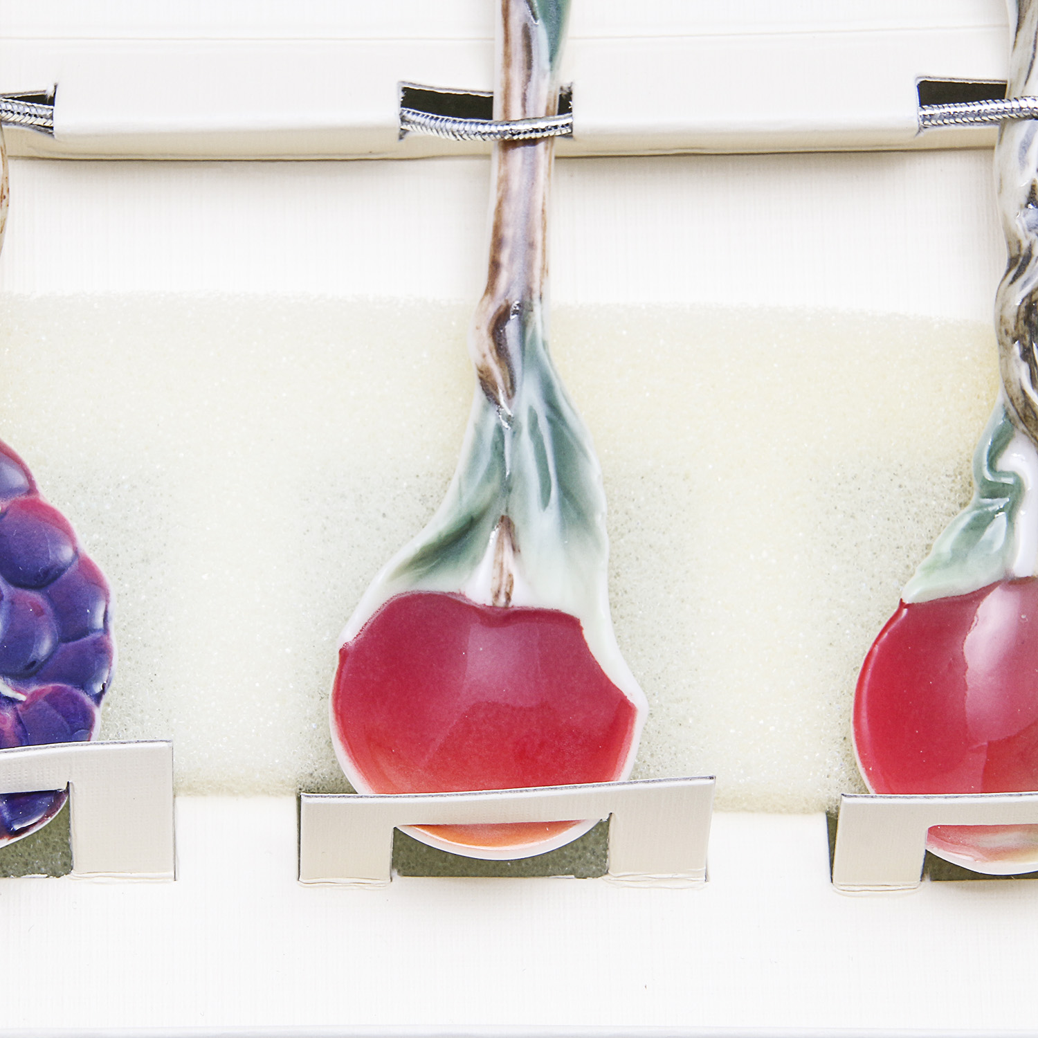 Set of Four Franz Porcelain Fruit Spoons