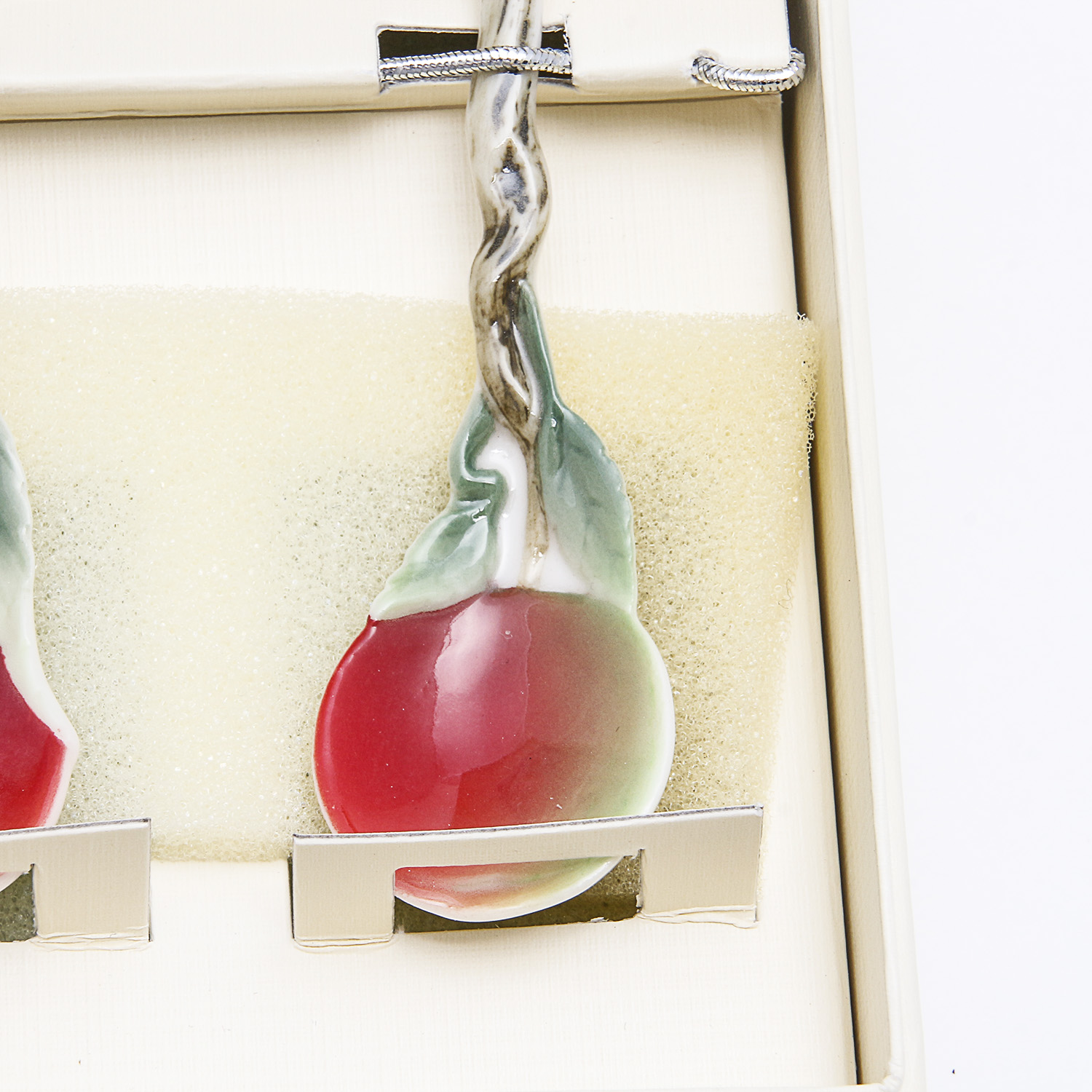 Set of Four Franz Porcelain Fruit Spoons