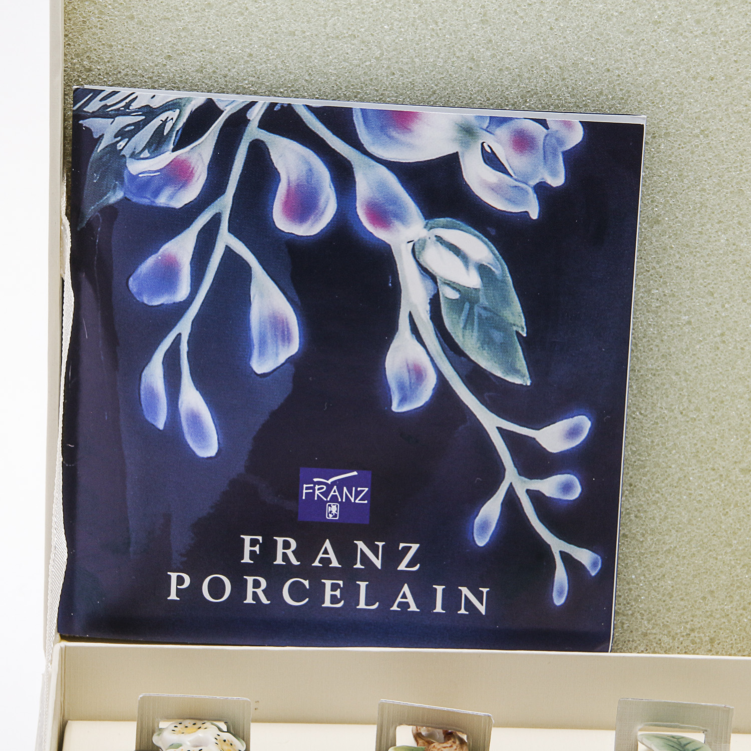 Set of Four Franz Porcelain Fruit Spoons