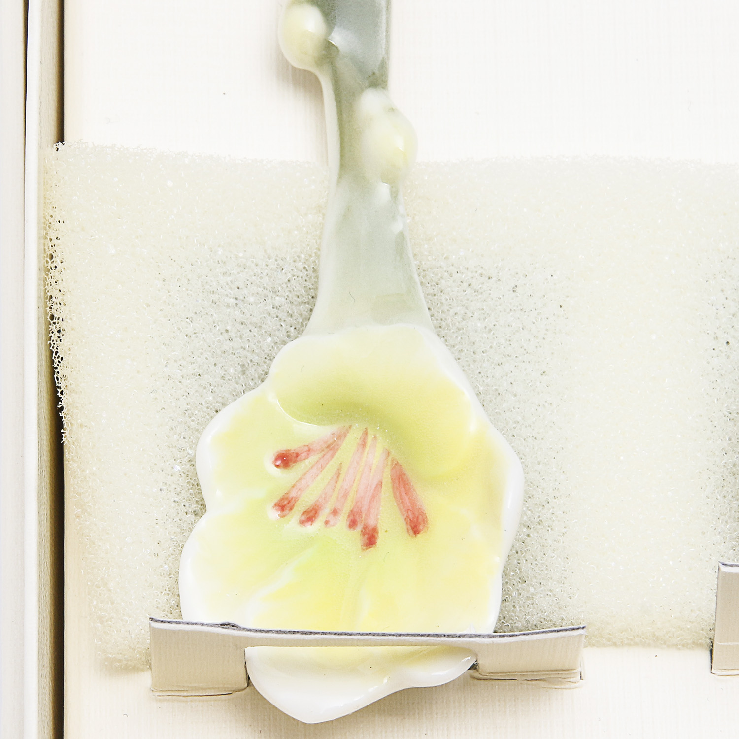 Set of Four Franz Flower Porcelain Spoons