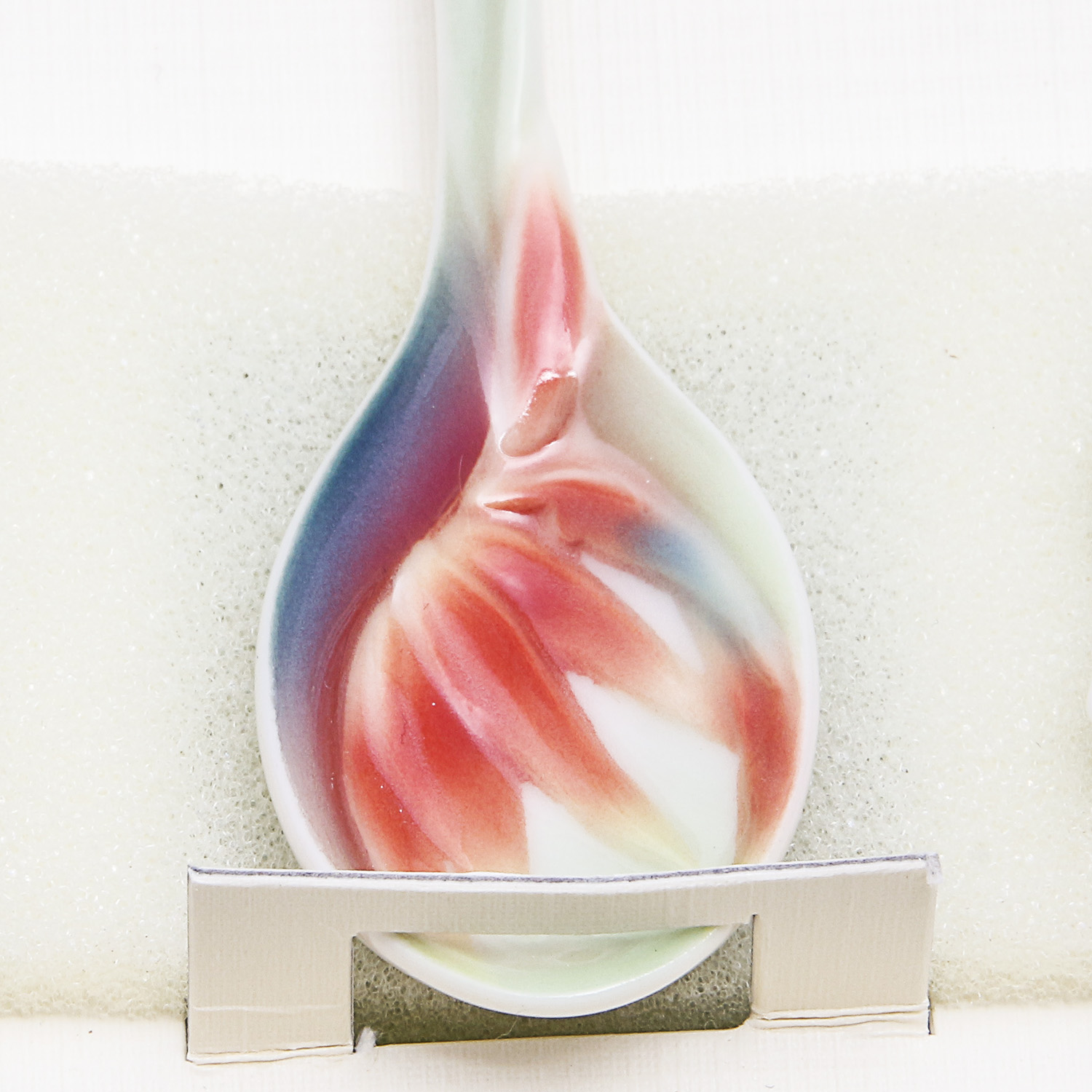 Set of Four Franz Flower Porcelain Spoons