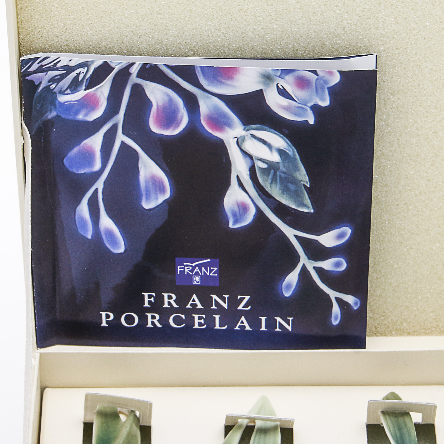 Set of Four Franz Flower Porcelain Spoons