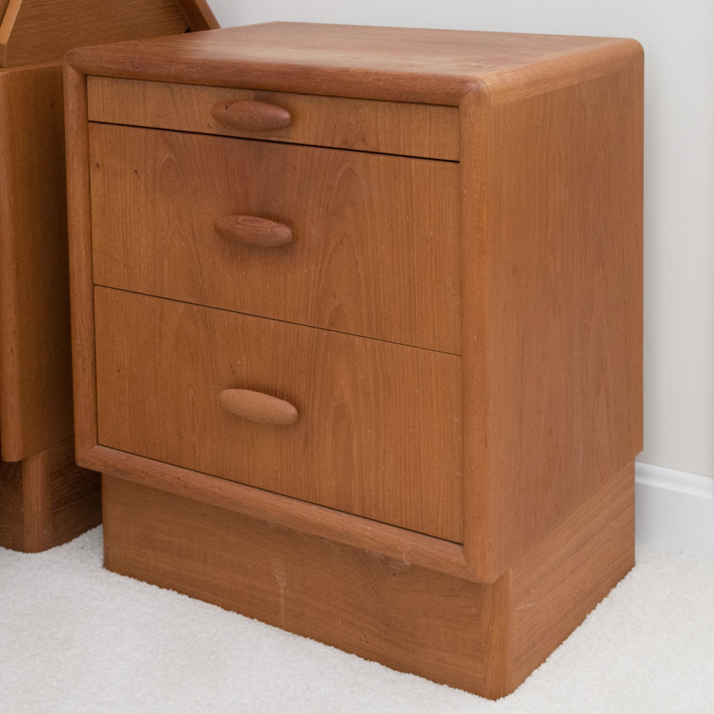 Danish Modern Teak Nightstands by Dyrlund