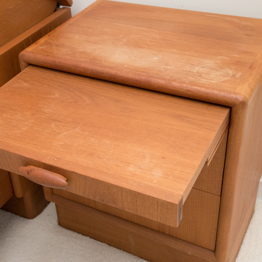 Danish Modern Teak Nightstands by Dyrlund
