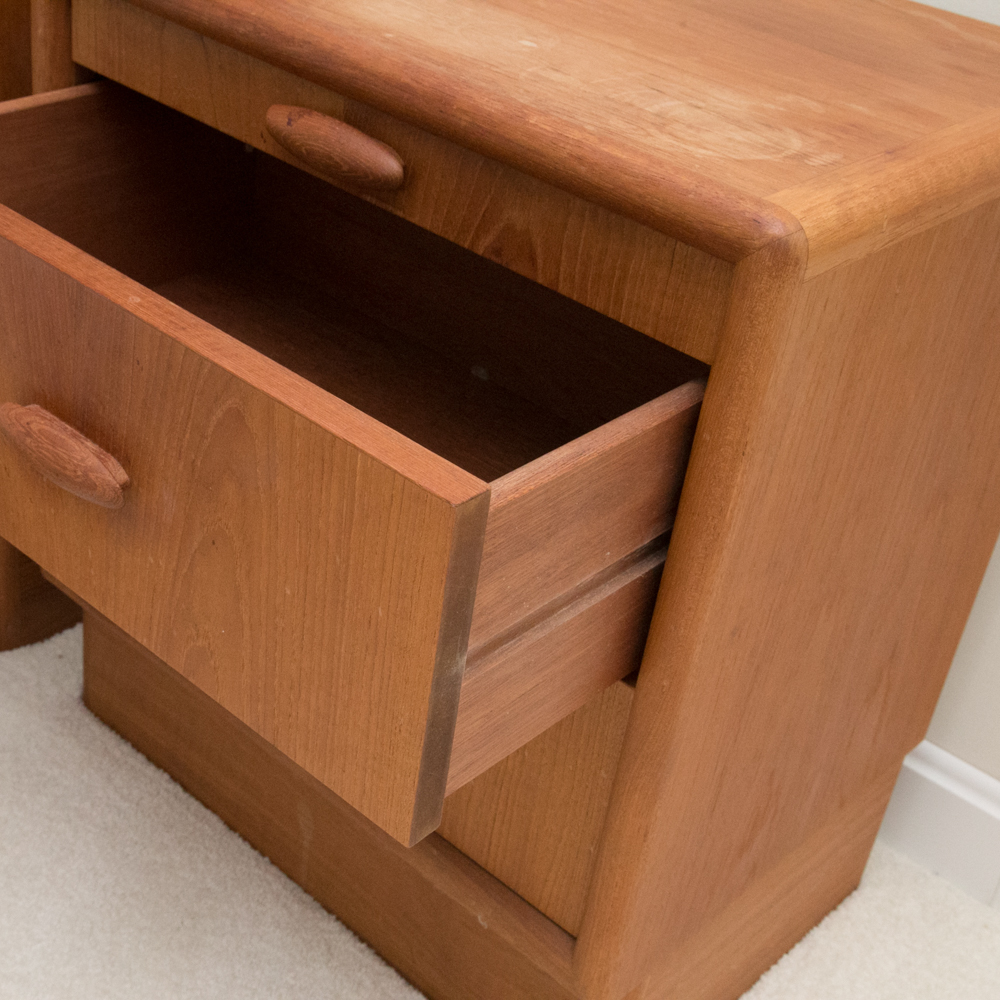 Danish Modern Teak Nightstands by Dyrlund