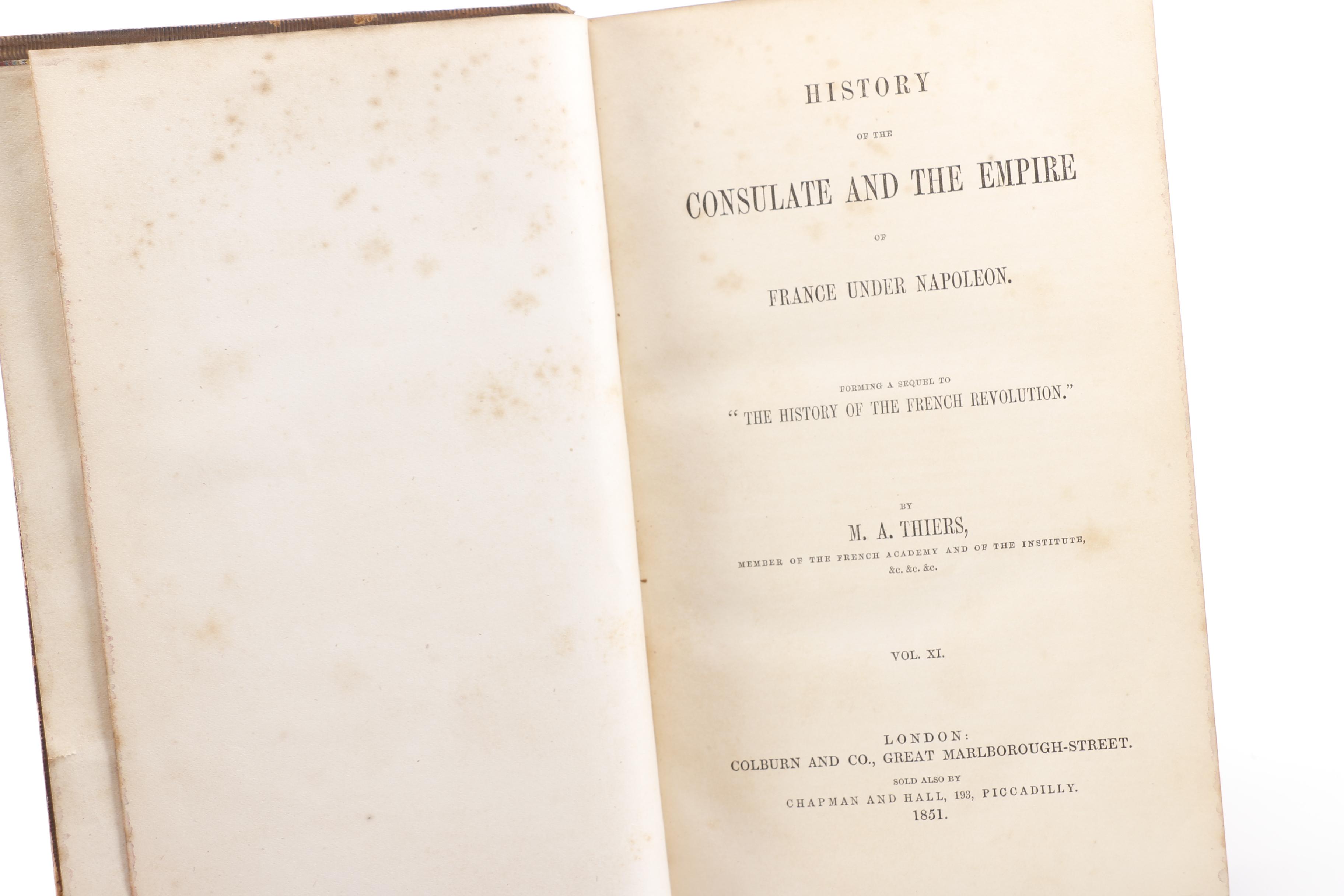 Mid-19th Century Volumes on the History of the Napoleonic Empire