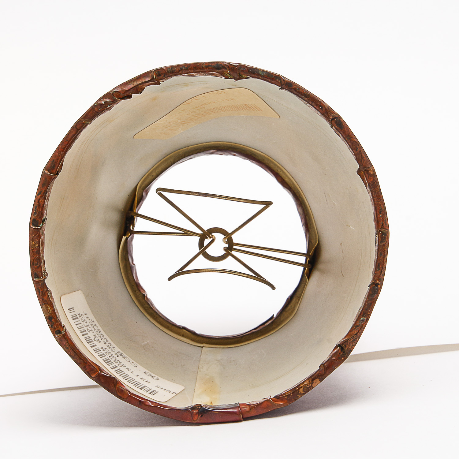 Set of Three Signed Hand Made Copper Lamp Shades