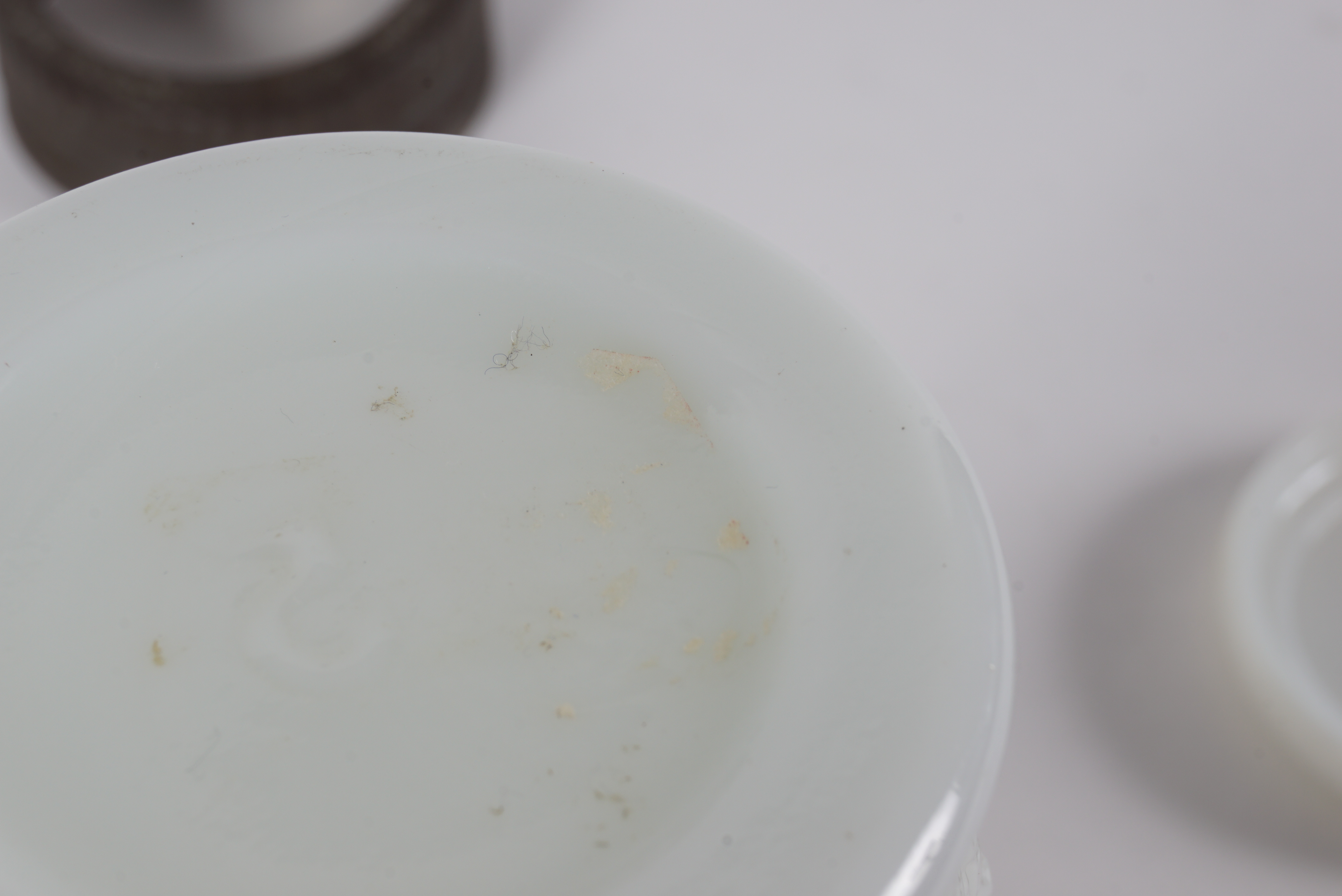 Antique Owl Shaped Milk Glass Mustard Jar