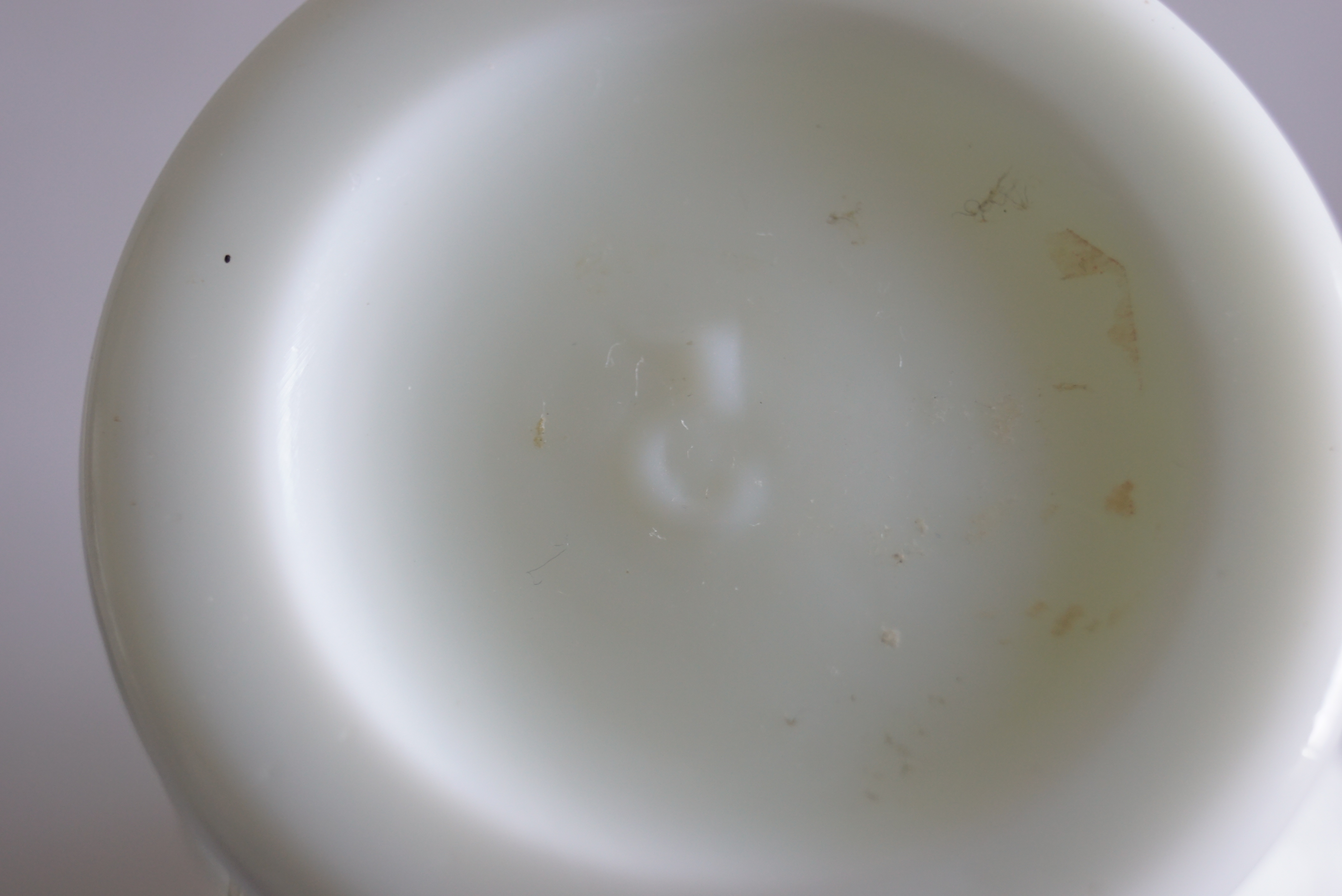 Antique Owl Shaped Milk Glass Mustard Jar