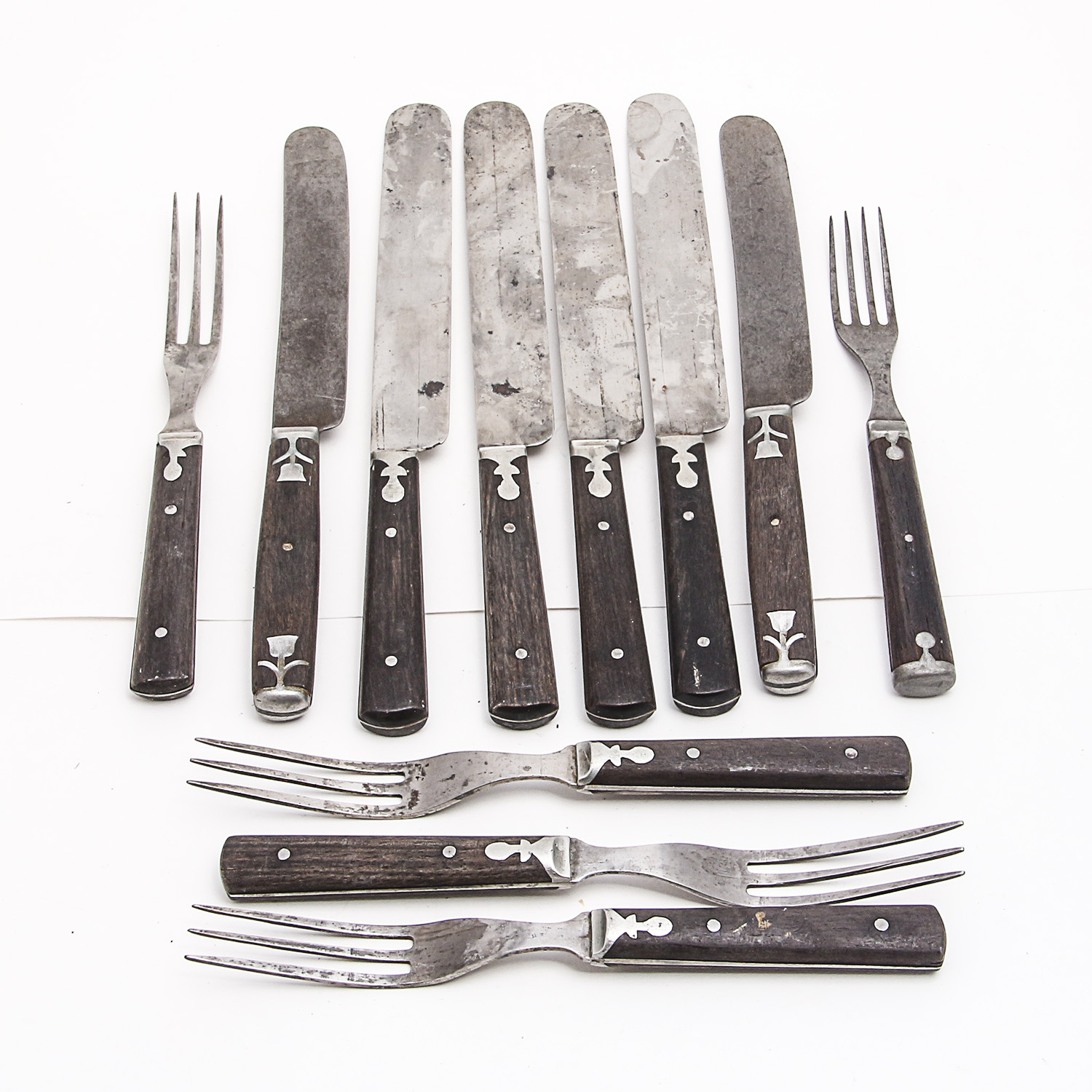 Collection of Antique Flatware including Horn Handled