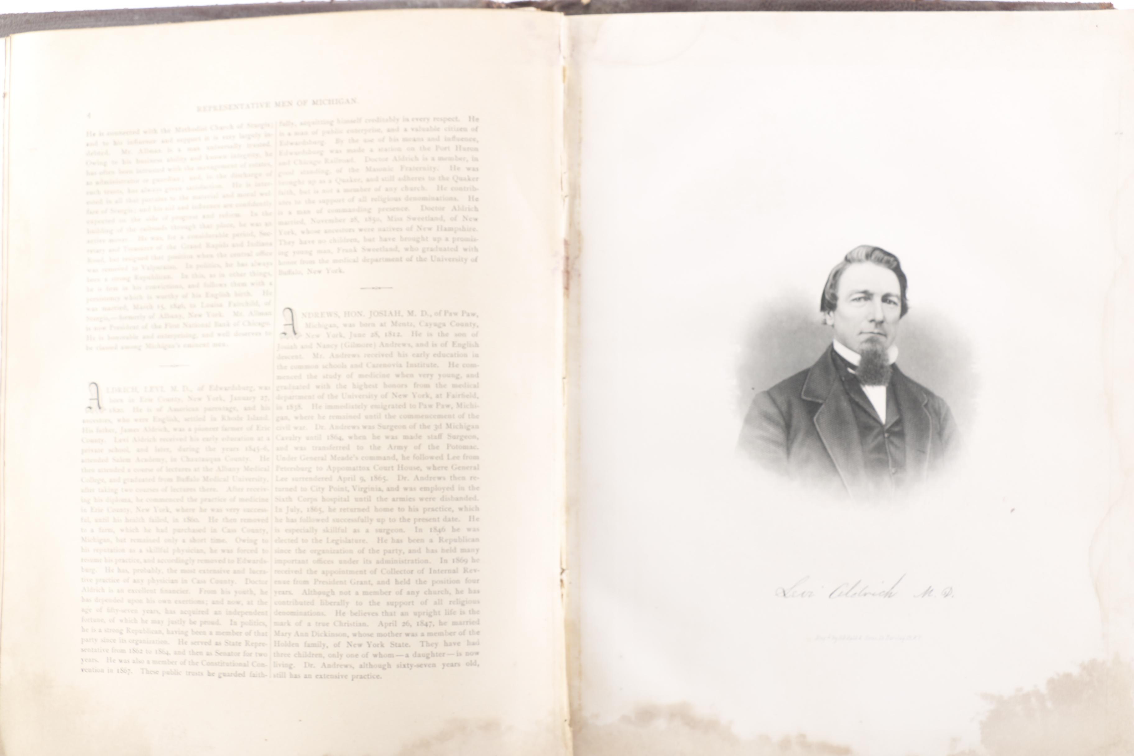 1878 Part Four of "Biographical History of Eminent and Self Made Men"